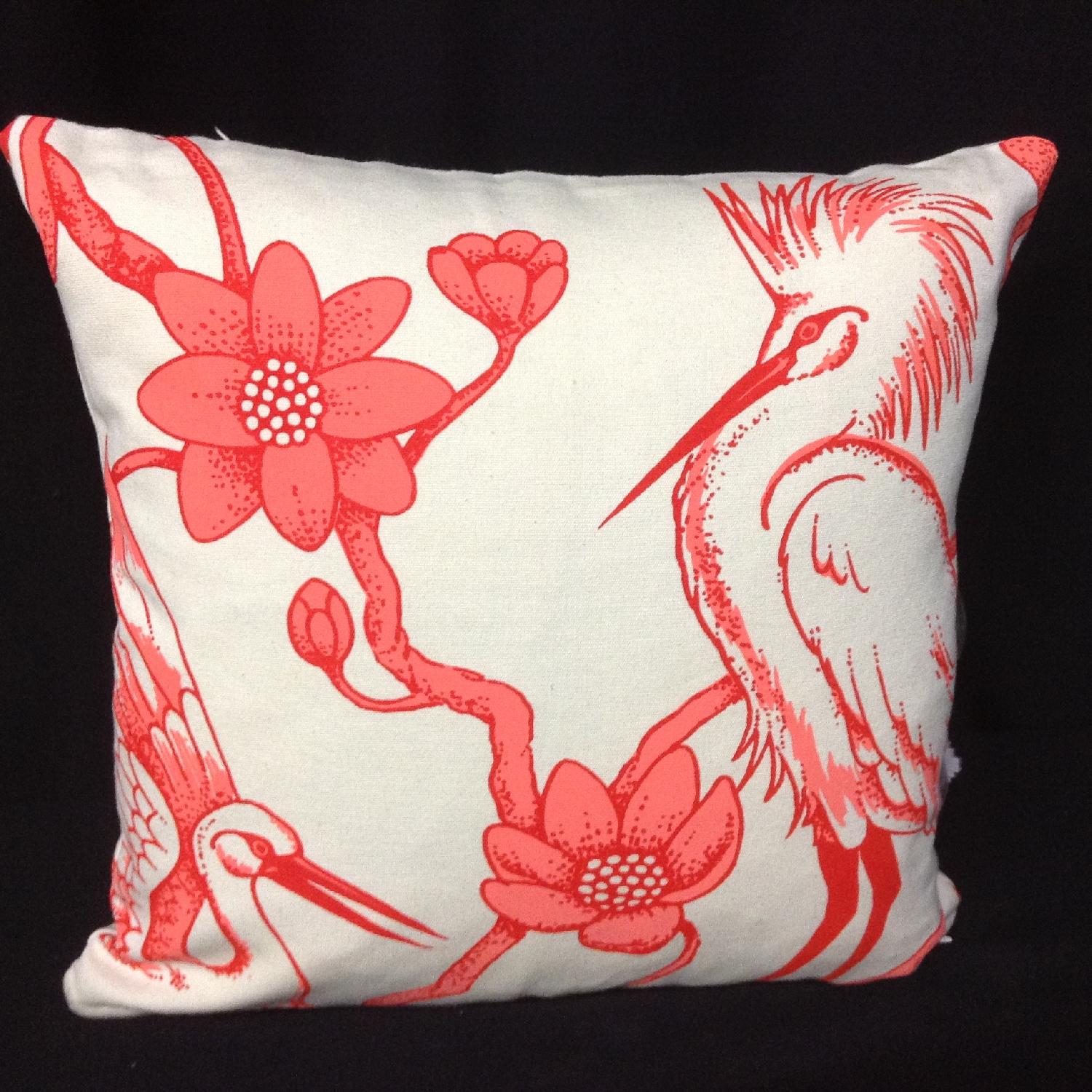 Japanese Floral Florence BroadHurst Fabric Covers - Pair - image-1