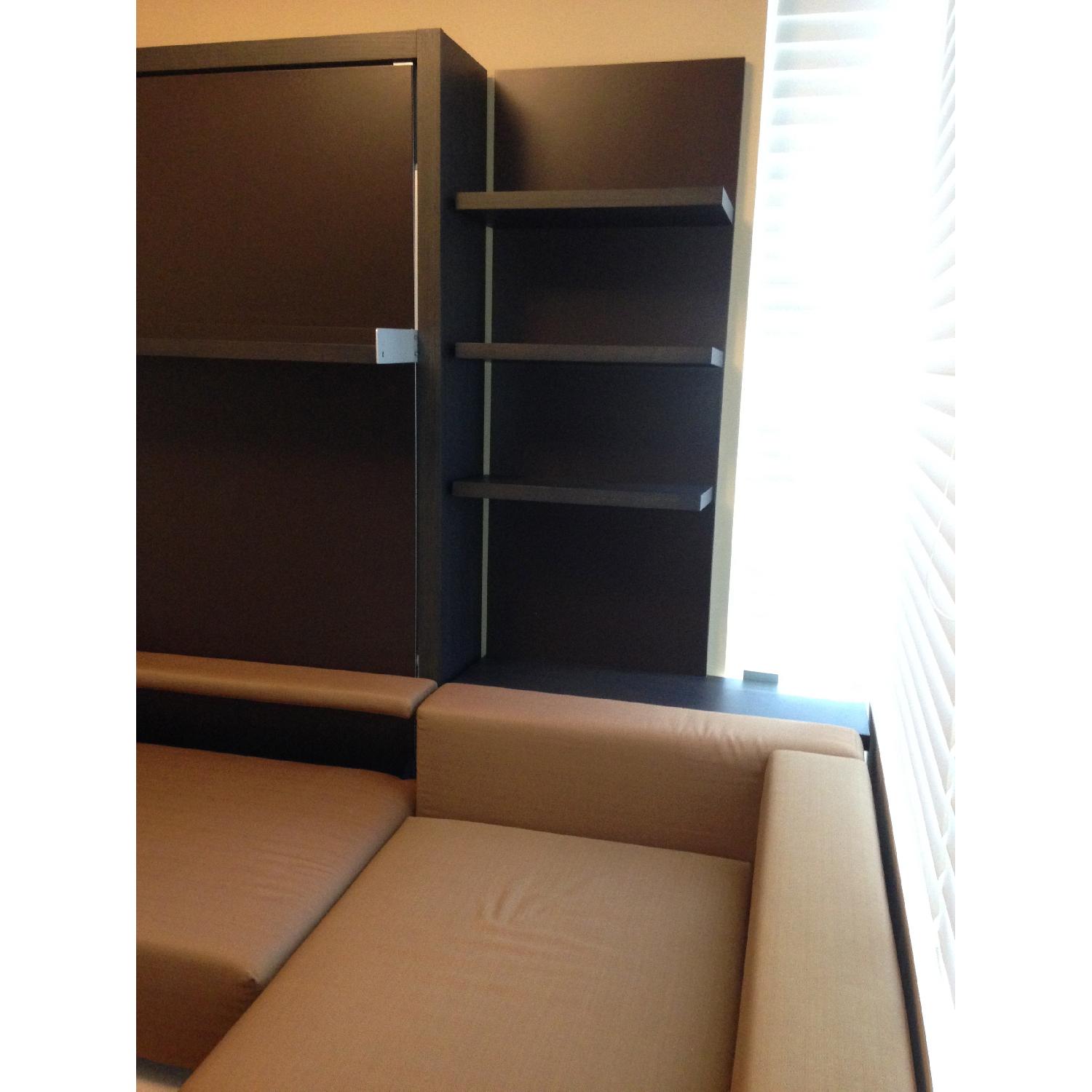 Resource Furniture Wall Bed w/ Attached L-Shaped Sofa - image-7