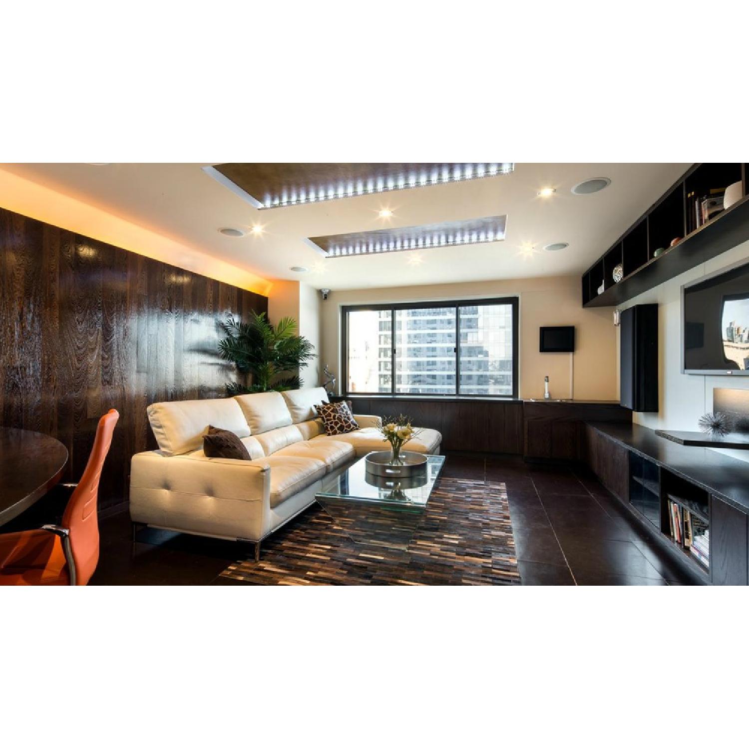 White Leather Sectional - image-1