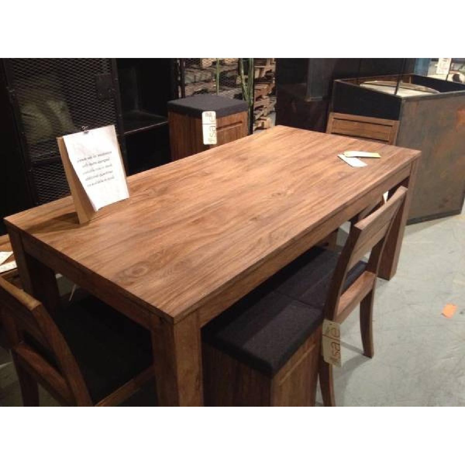 ABC Carpet and Home Teak Dining Table w/ 6 Chairs - image-3