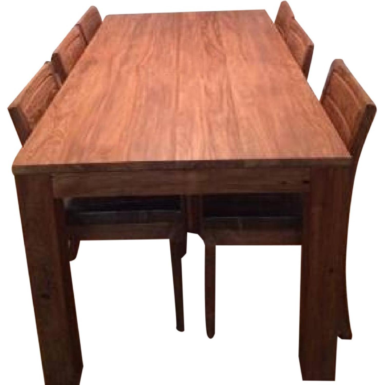 ABC Carpet and Home Teak Dining Table w/ 6 Chairs - image-0