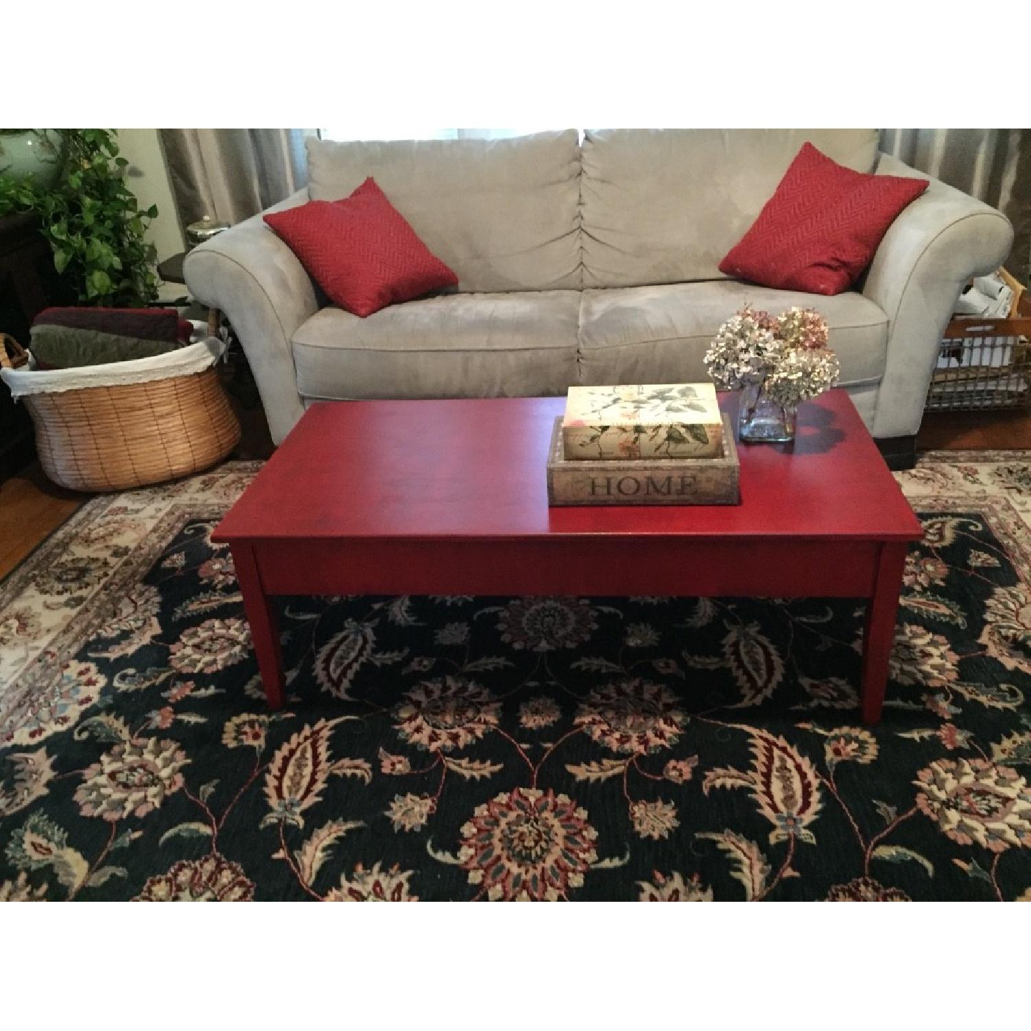 Transitional Painted Coffee Table - image-8