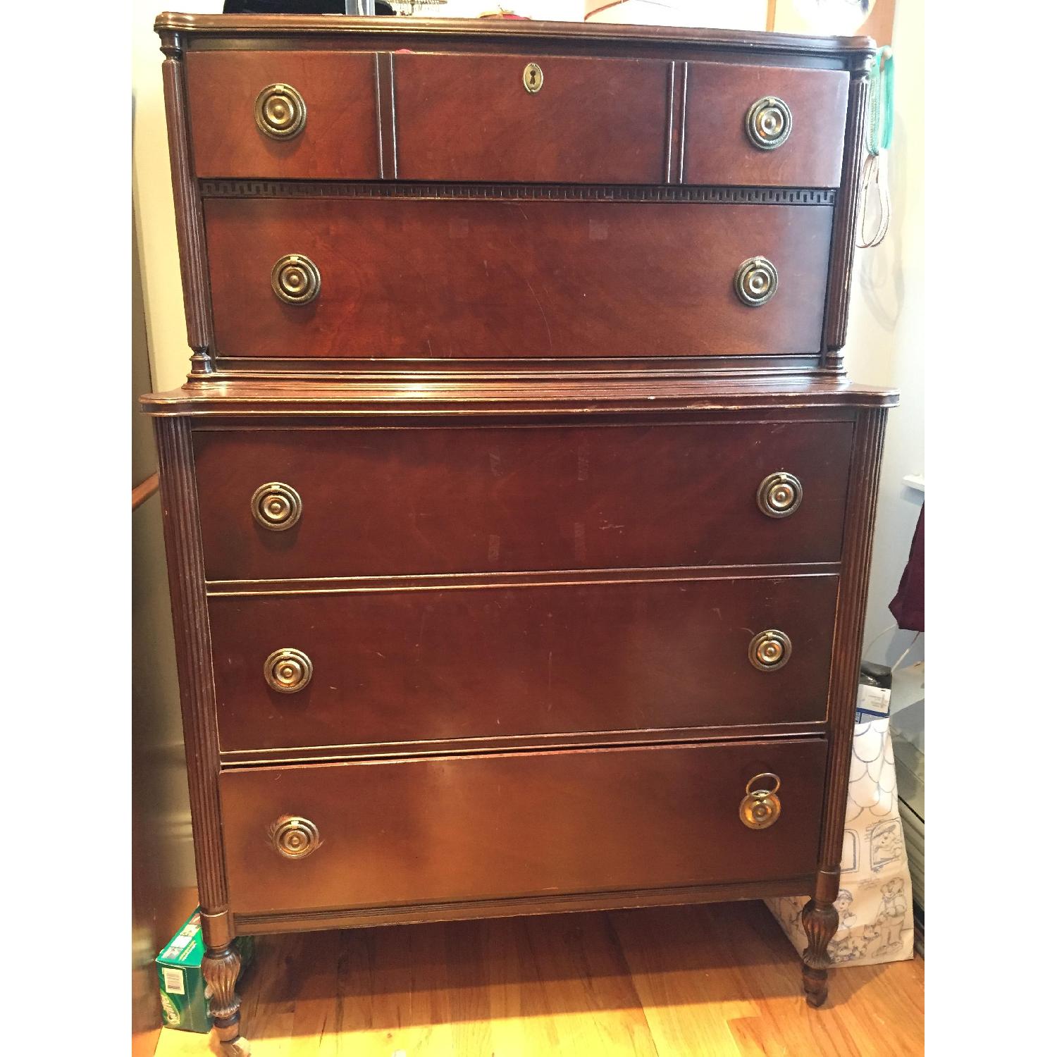 Antique Wood Dresser - image-1