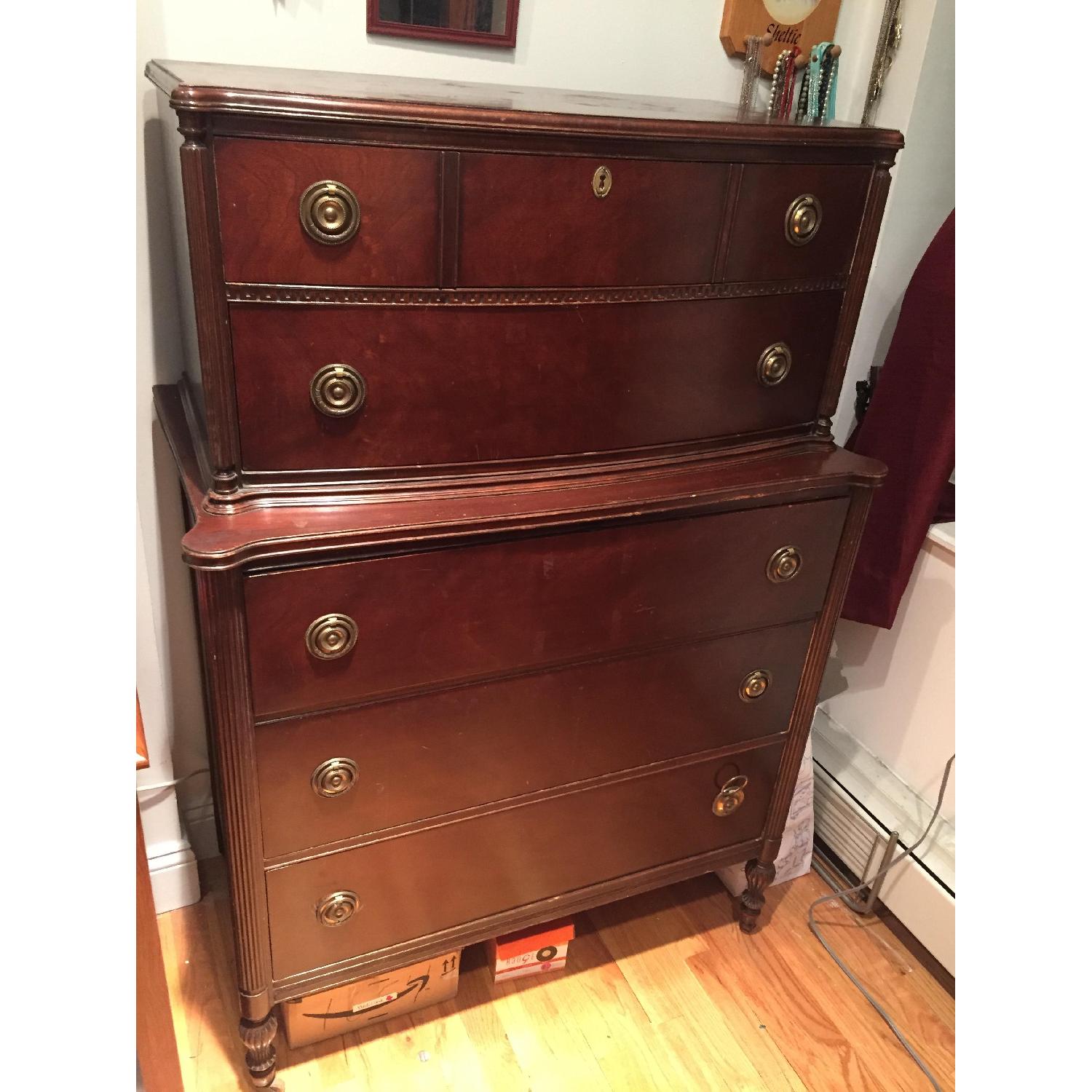 Antique Wood Dresser - image-2