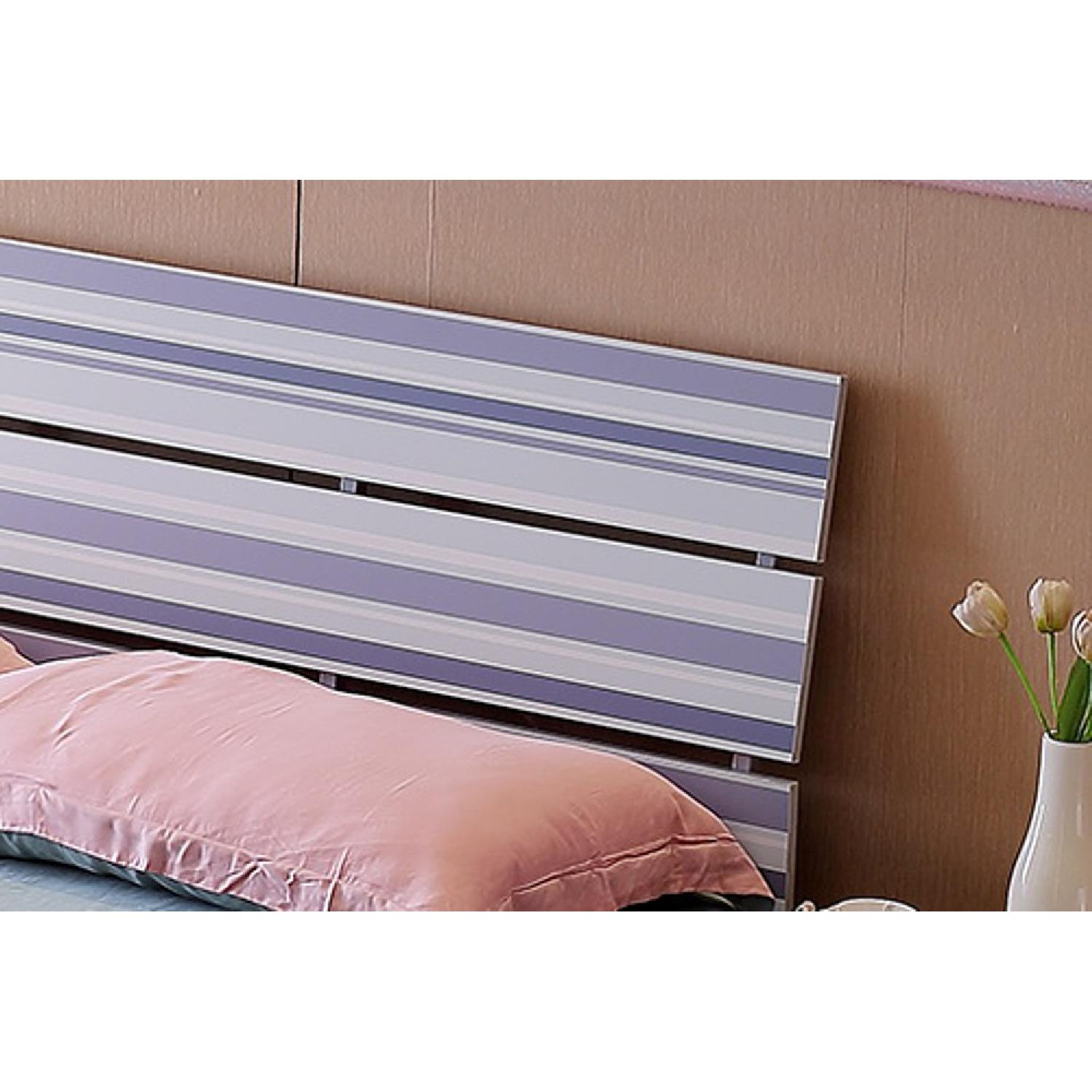 Twin Size Metal Bed Frame w/ Wirless Remote LED Light on Headboard - image-2