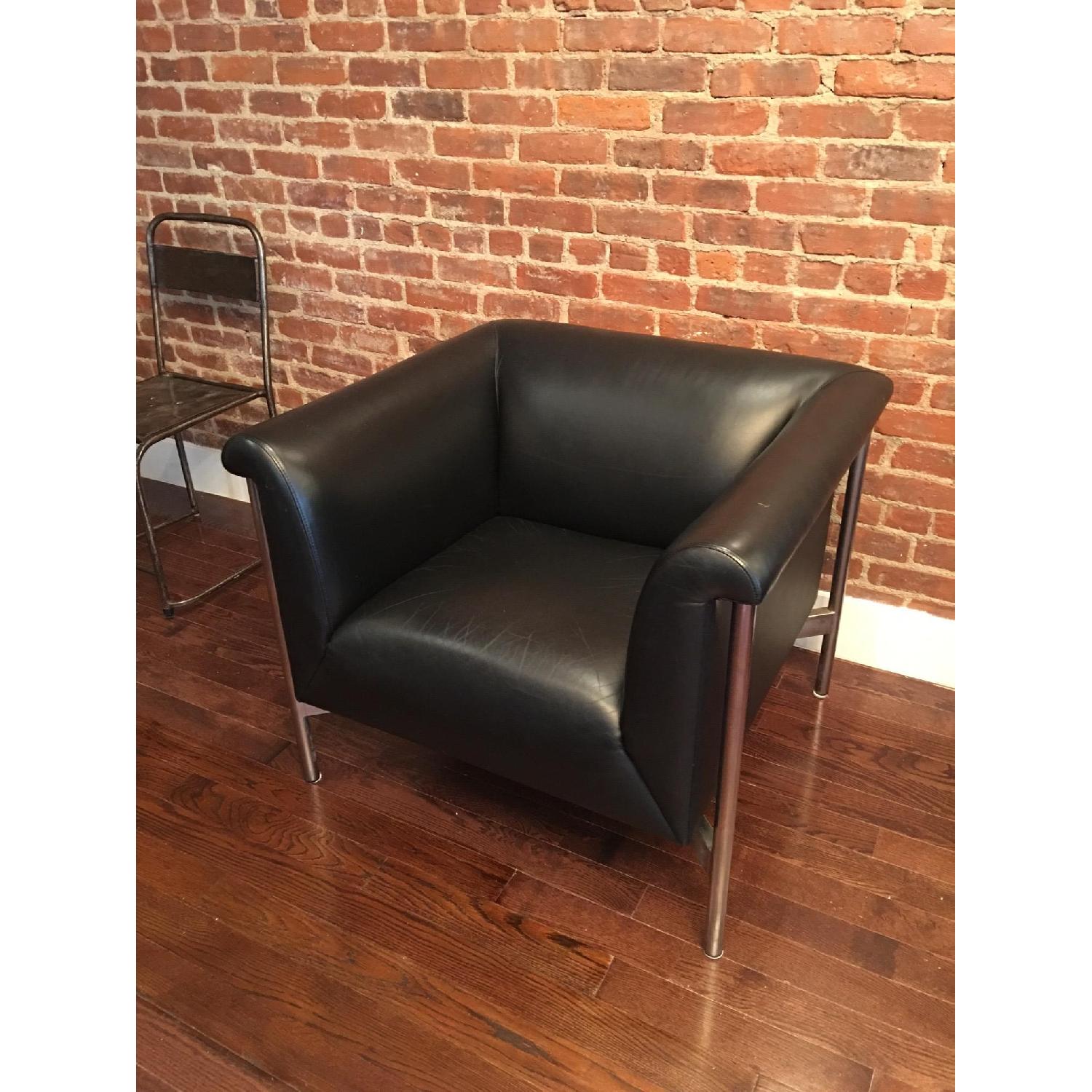 Large Leather Club chair - image-1