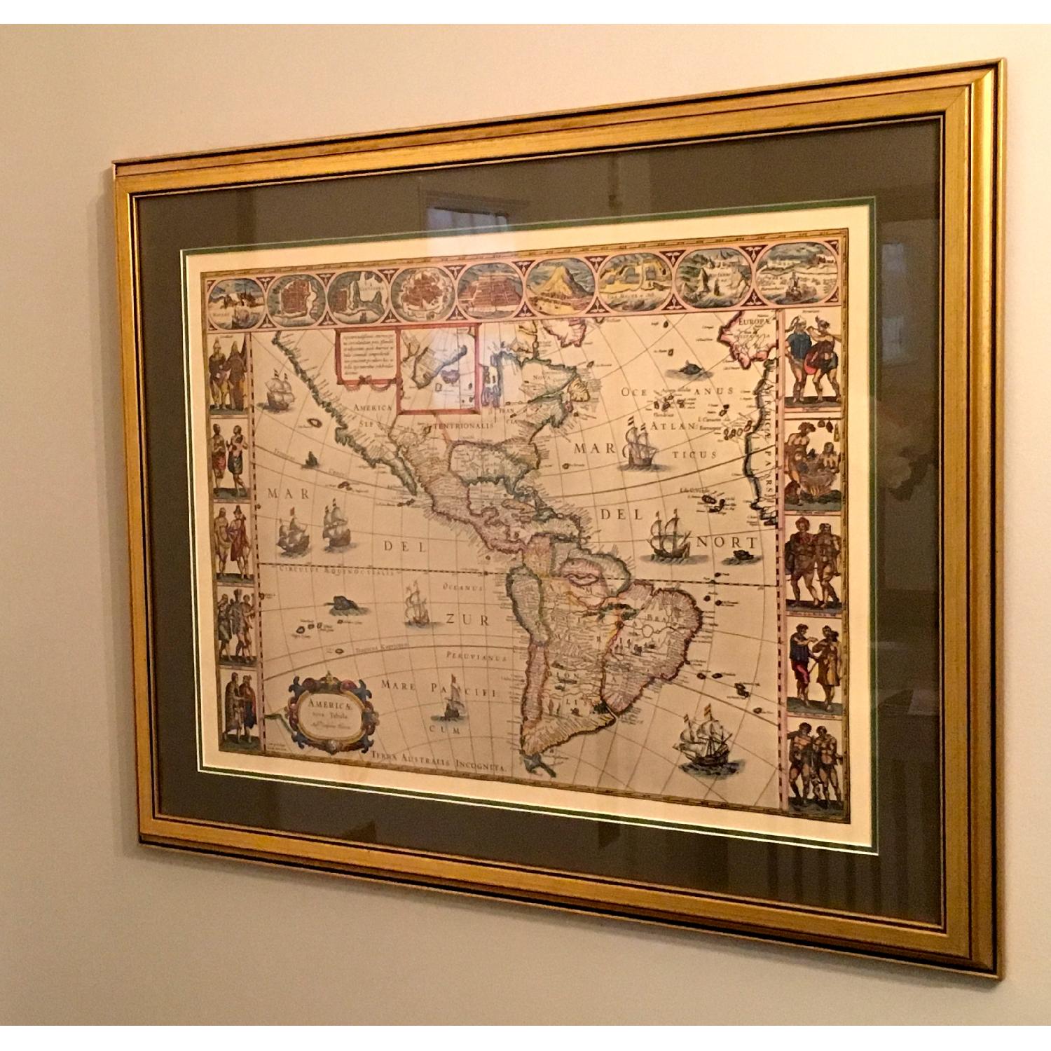 Framed Decorative Maps - Pair - image-2