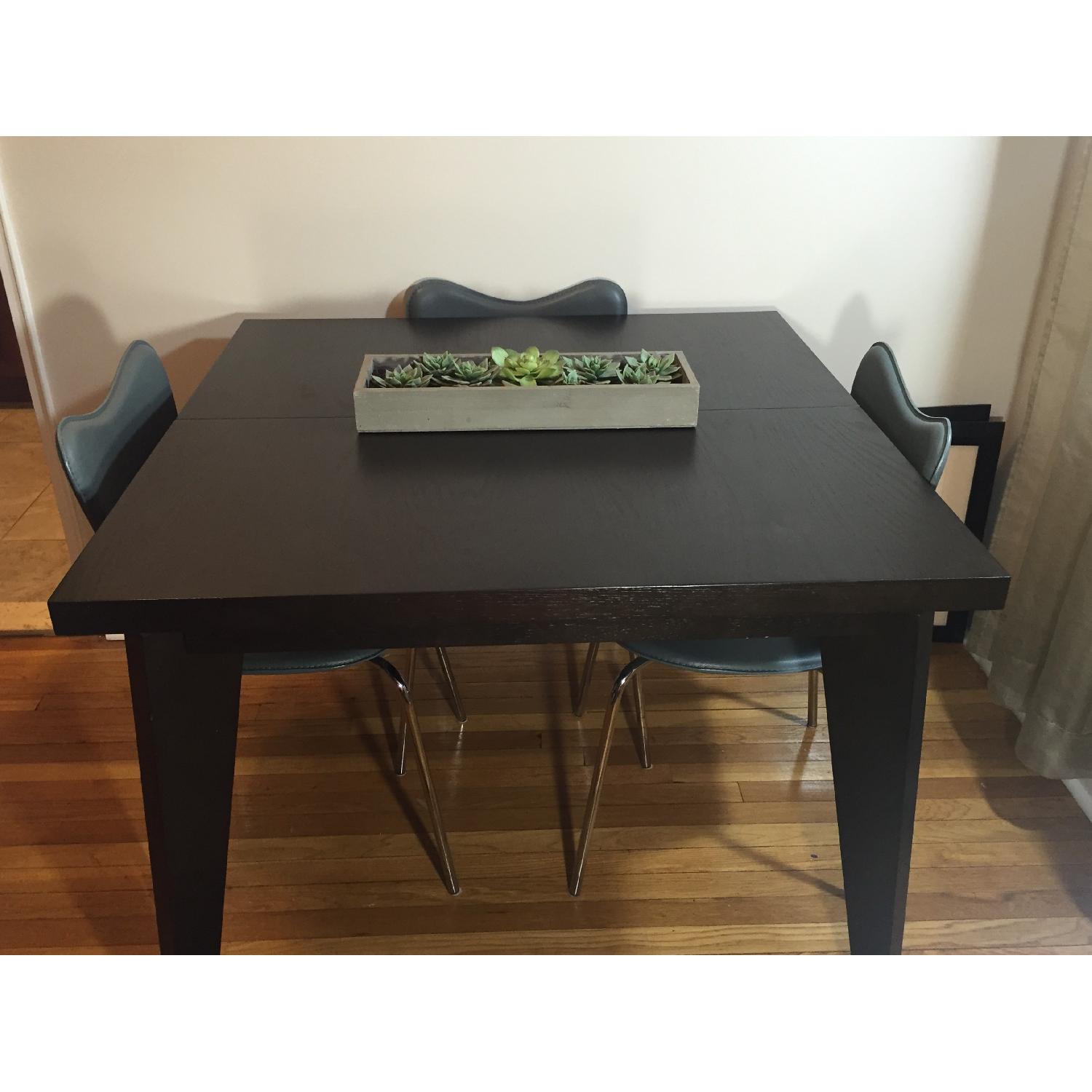 West Elm Angle Leg Expandable Table w/ Built in Leaf - image-2