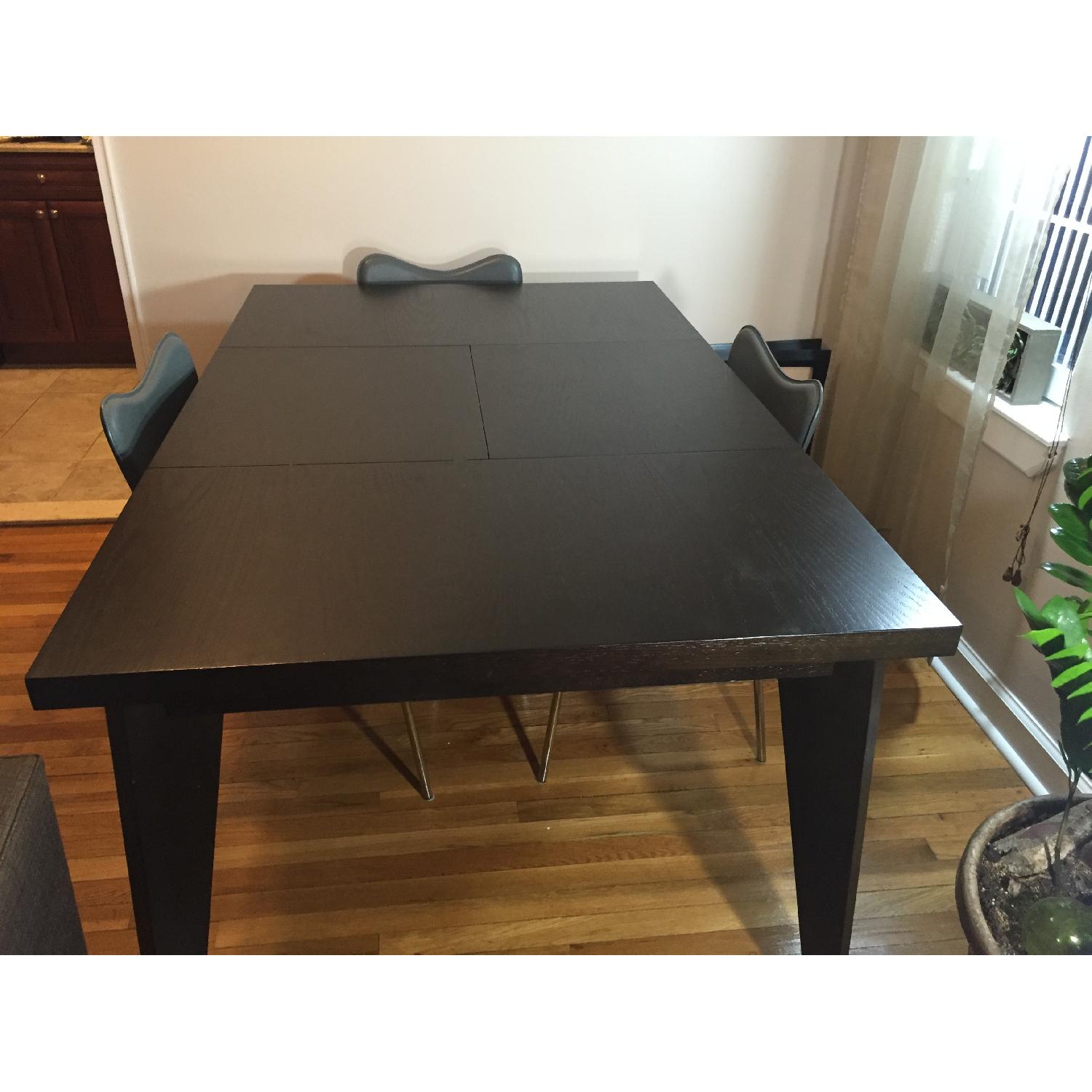 West Elm Angle Leg Expandable Table w/ Built in Leaf - image-3