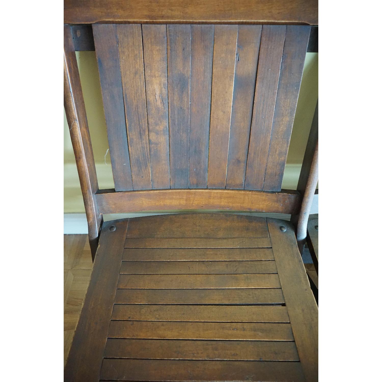 Vintage Harlem Movie Theater Wooden Bench Seats - image-4