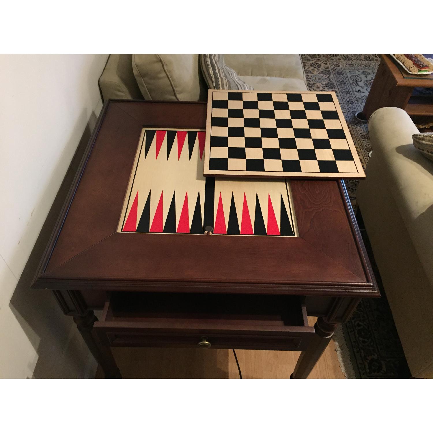 Table w/ Built In Chess & Checkers Game Boards - image-4
