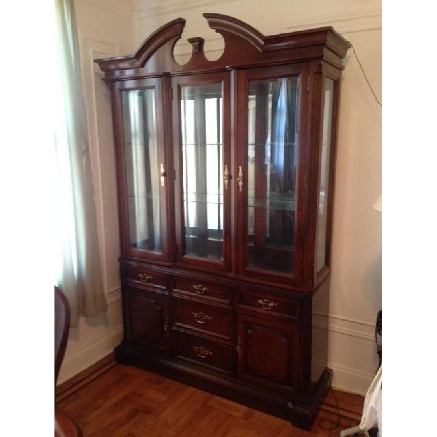 Pottery Barn Lighted China Cabinet - image-1