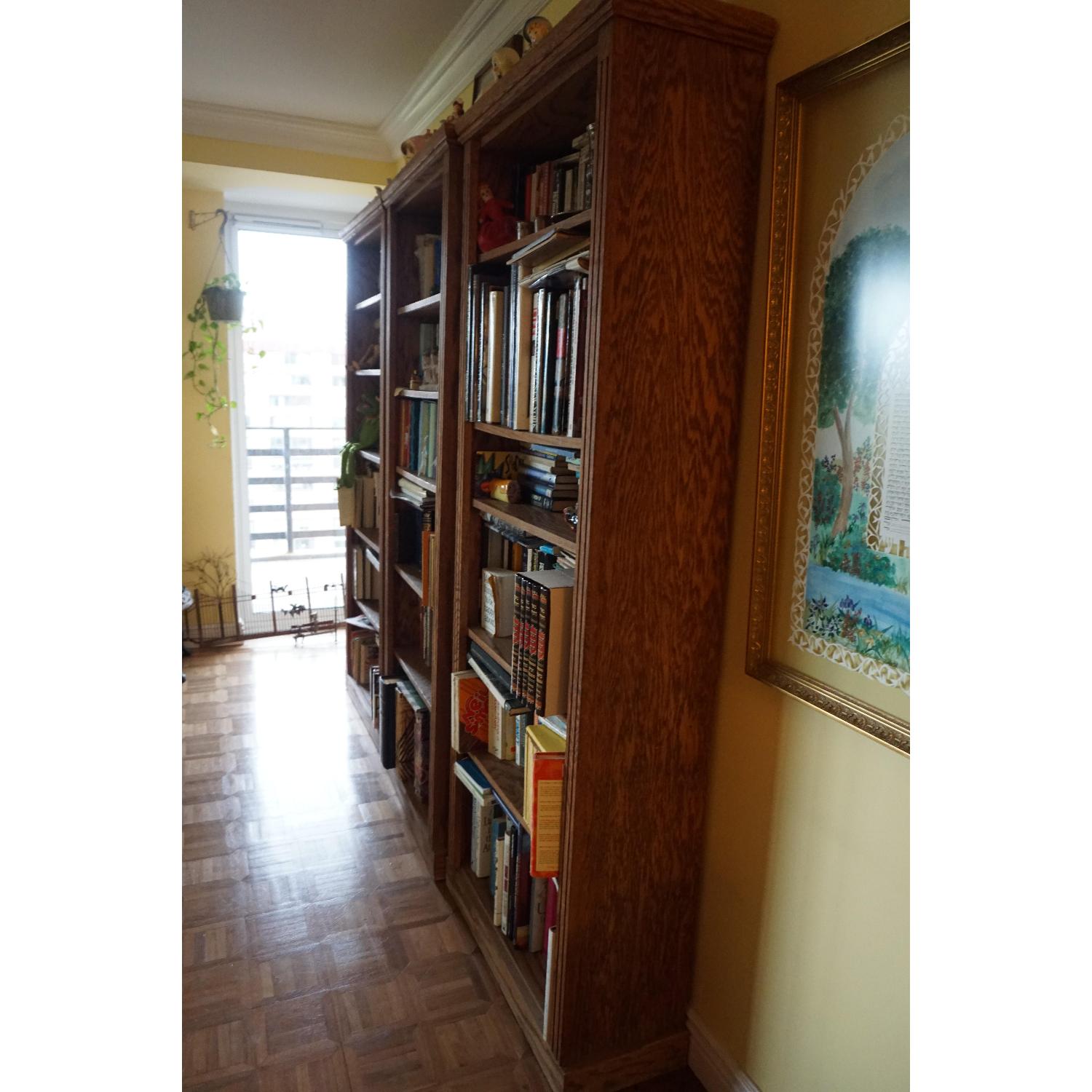 Gothic Cabinet Craft Solid Oak Wood Bookcases - Set of 3 - image-2