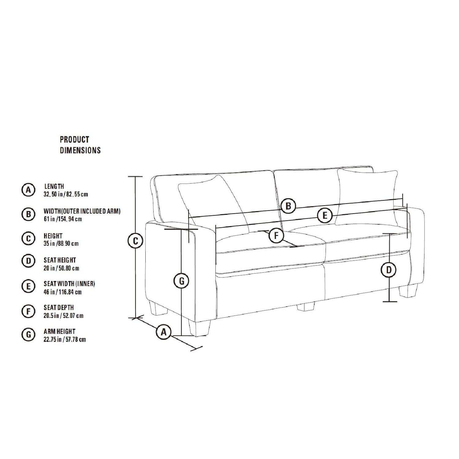 Serta Fabric Loveseat - image-9