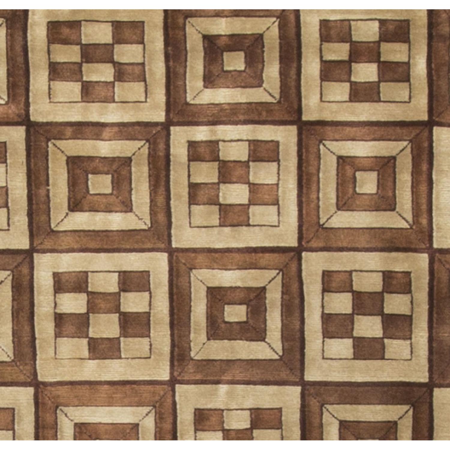 Modern Contemporary Hand Knotted Wool Rug - image-1