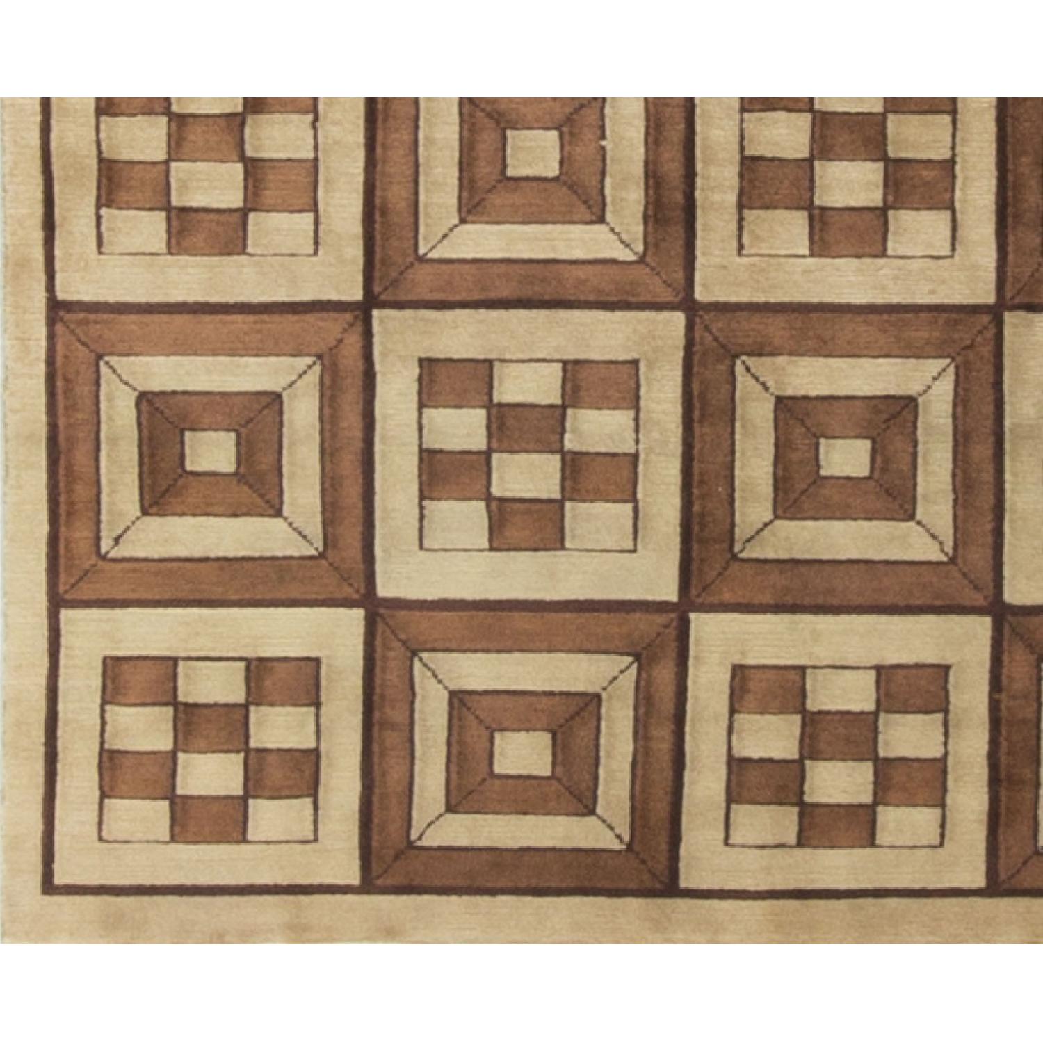 Modern Contemporary Hand Knotted Wool Rug - image-2
