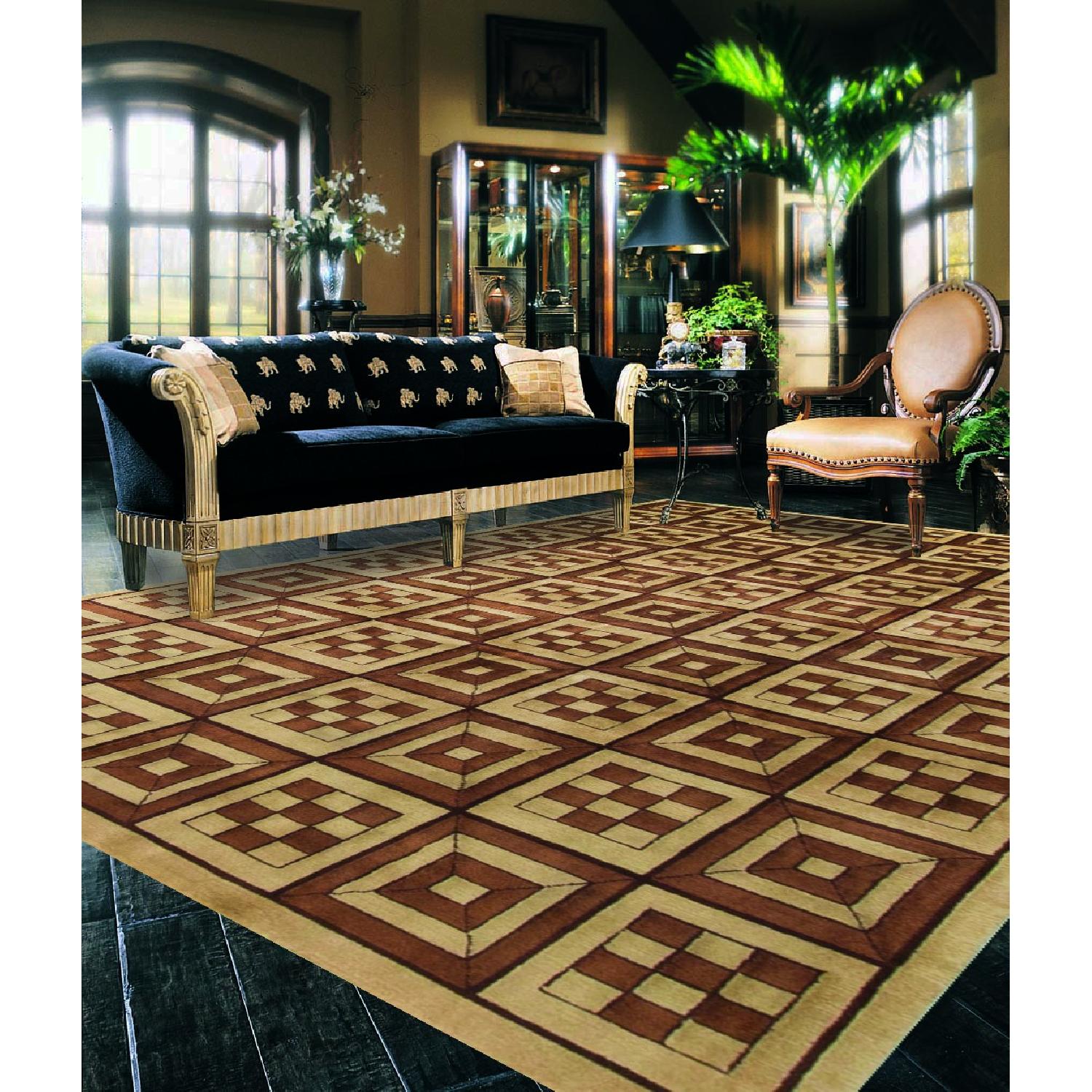 Modern Contemporary Hand Knotted Wool Rug - image-3