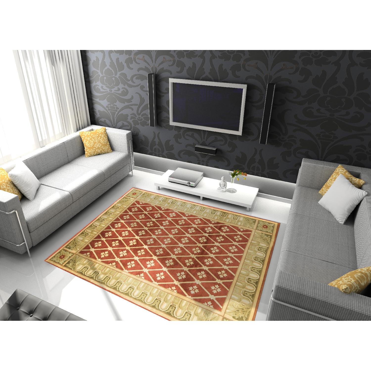 Modern Contemporary Hand Knotted Wool Rug - image-3