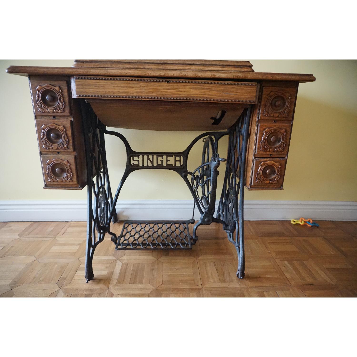1903 Singer Sewing Machine Table - image-2