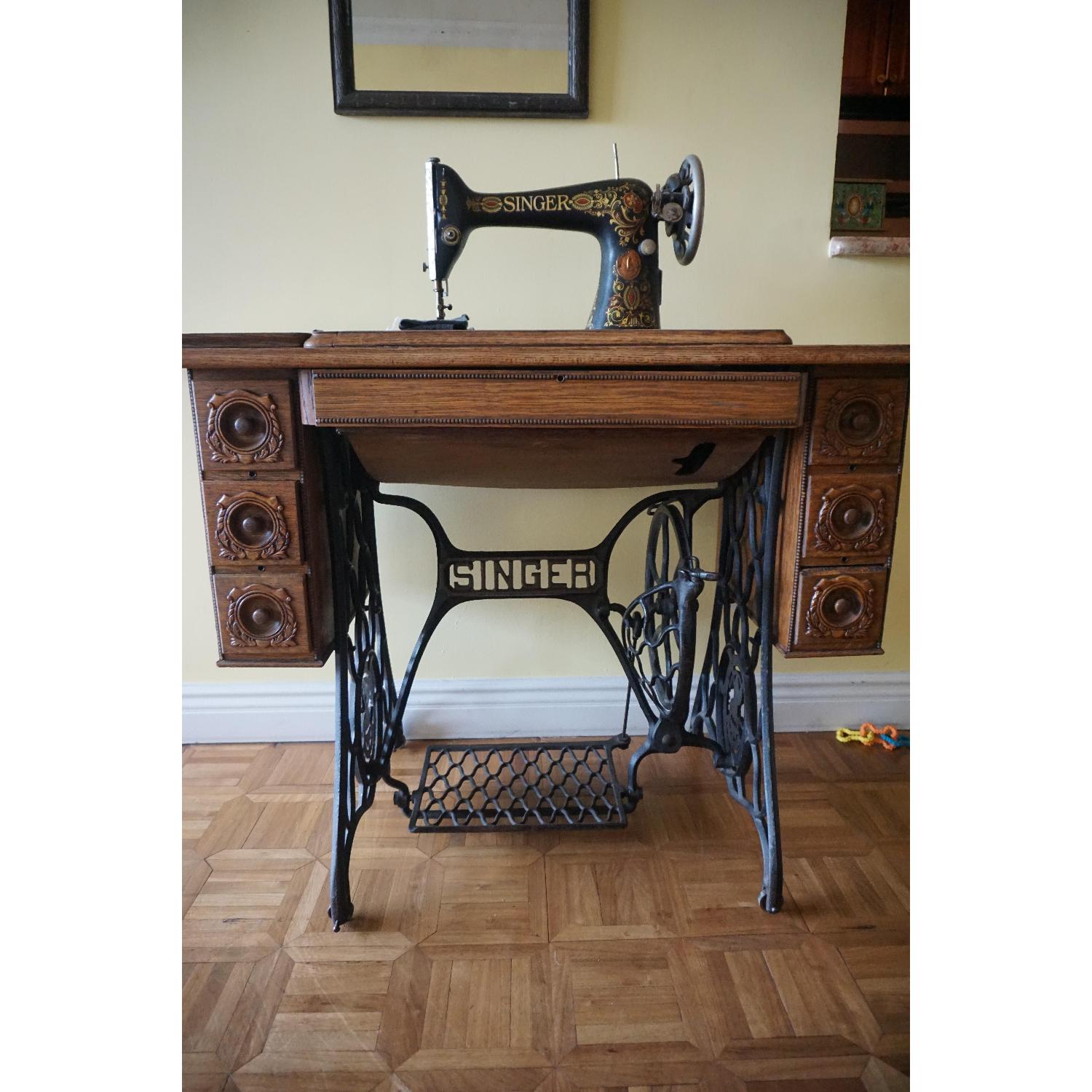 1903 Singer Sewing Machine Table - image-4