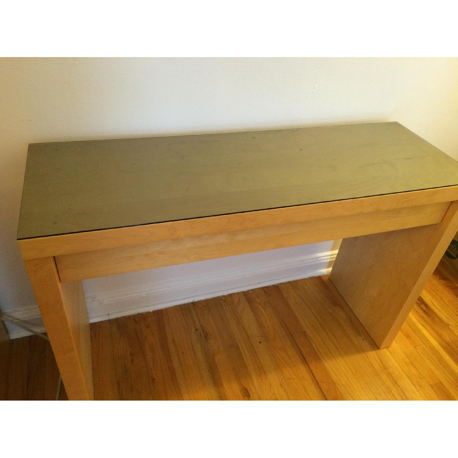 Ikea Malm Vanity Table w/ Glass Top - image-2