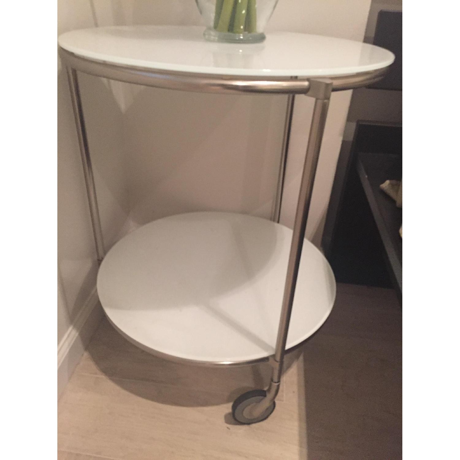Ikea Glass Side Table AptDeco