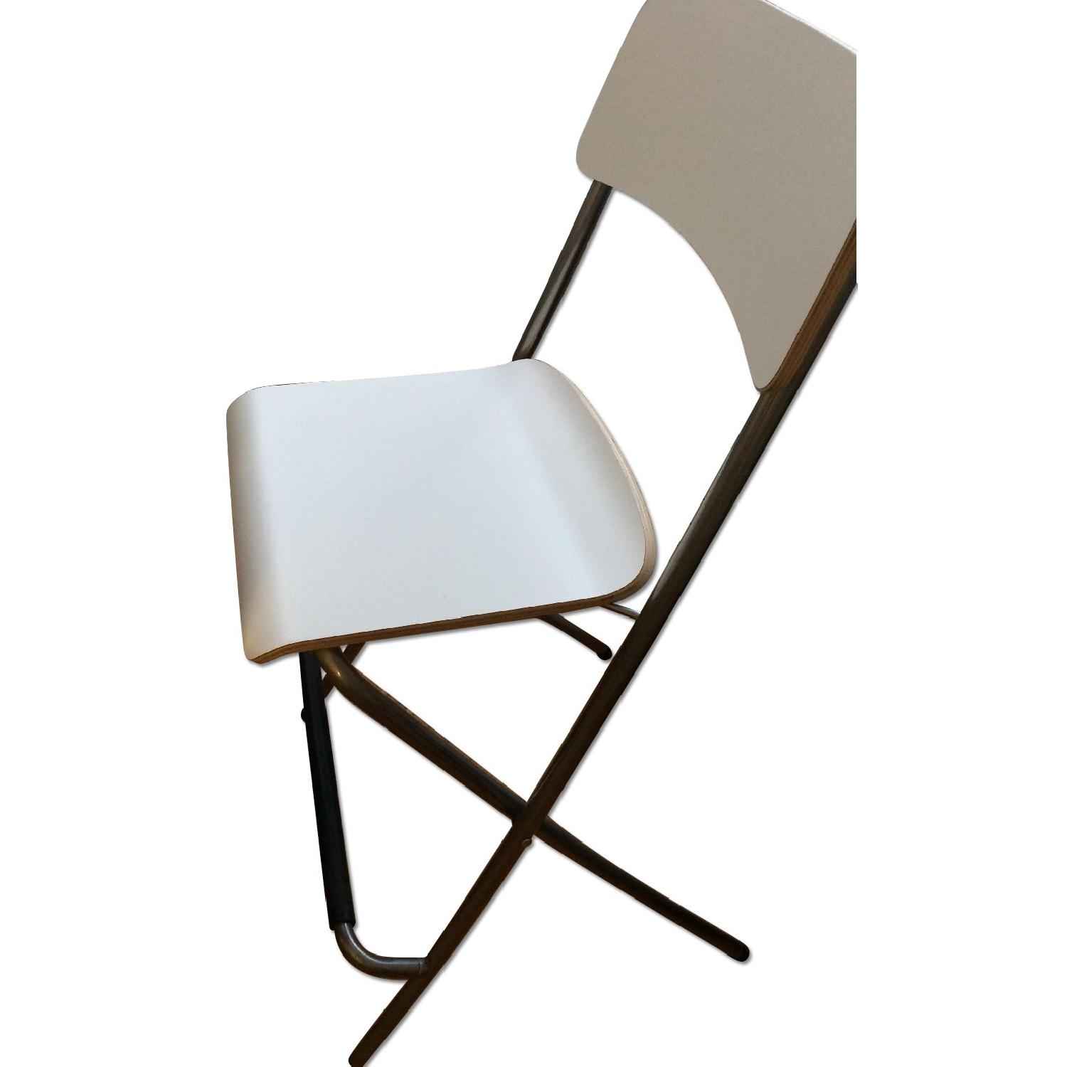 Ikea Franklin Foldable Bar Stool w/ Backrest - Pair - image-0