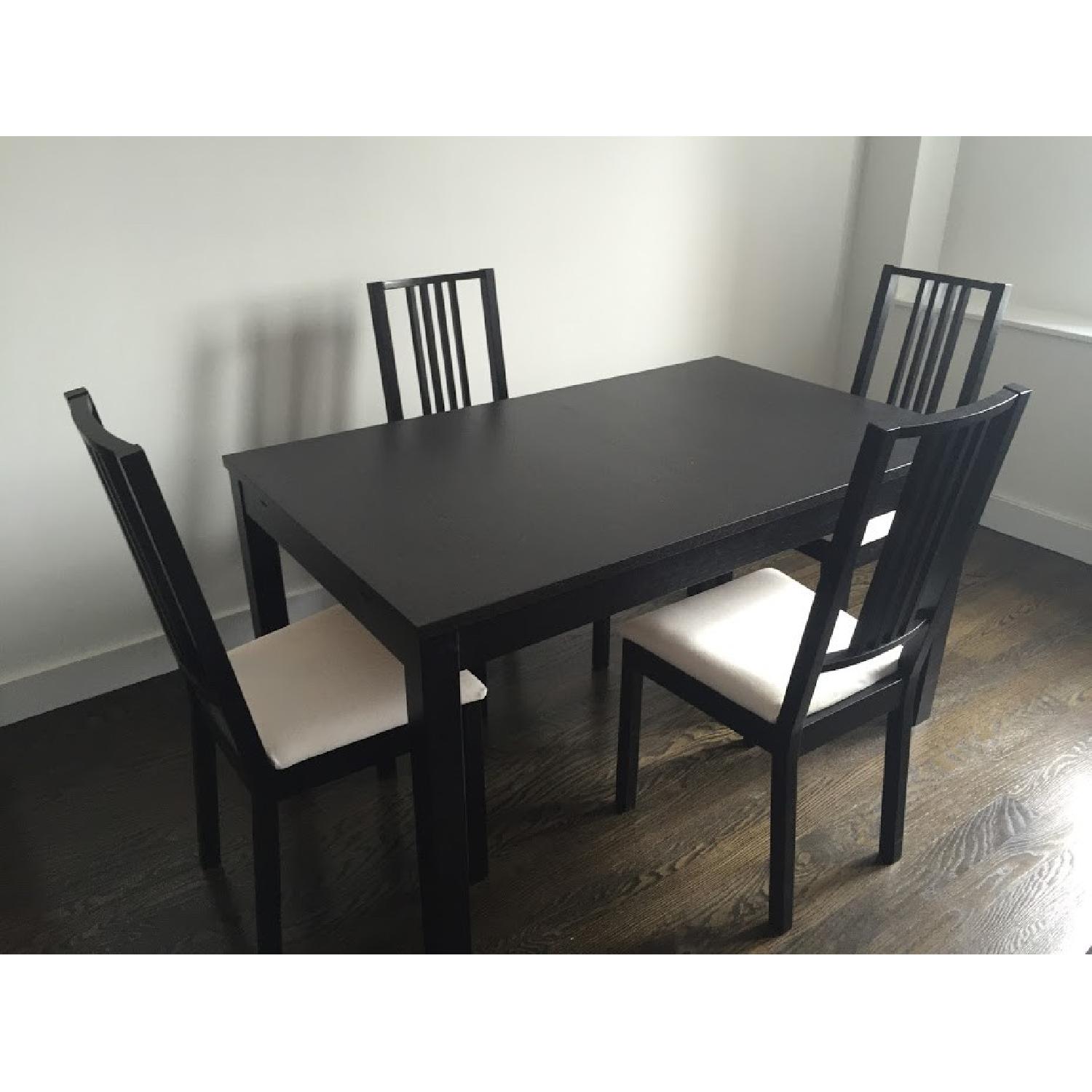 Ikea Bjursta/Brje Extendable Table w/ 4 Chairs - image-2