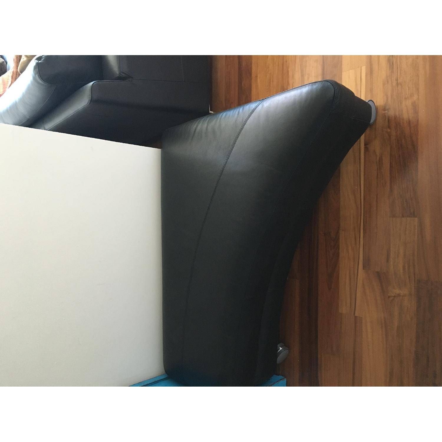 Black Leather sofa - image-1