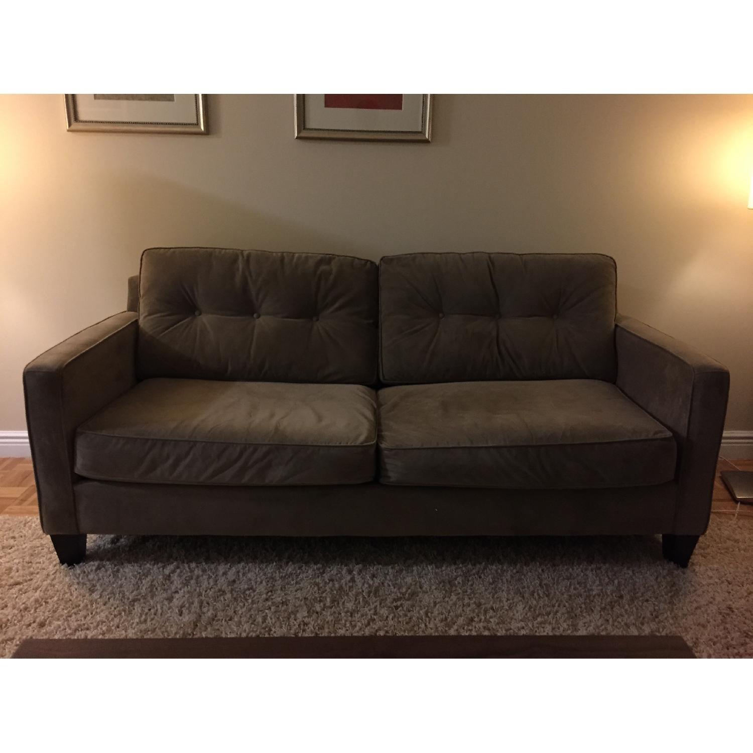 Raymour & Flanigan Microfiber Sofa - image-2
