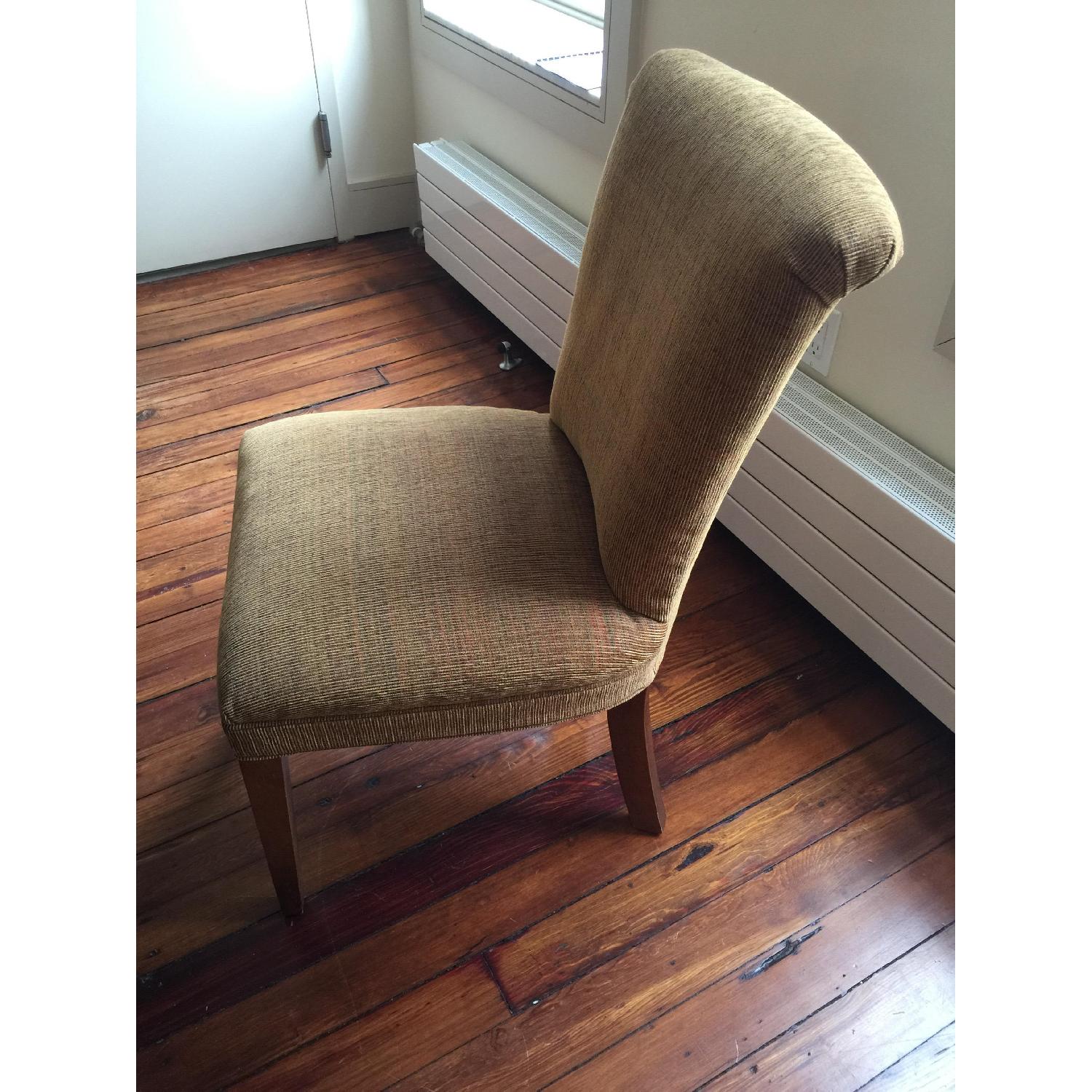 Crate & Barrel Upholstered Dining Chairs - Pair - image-1