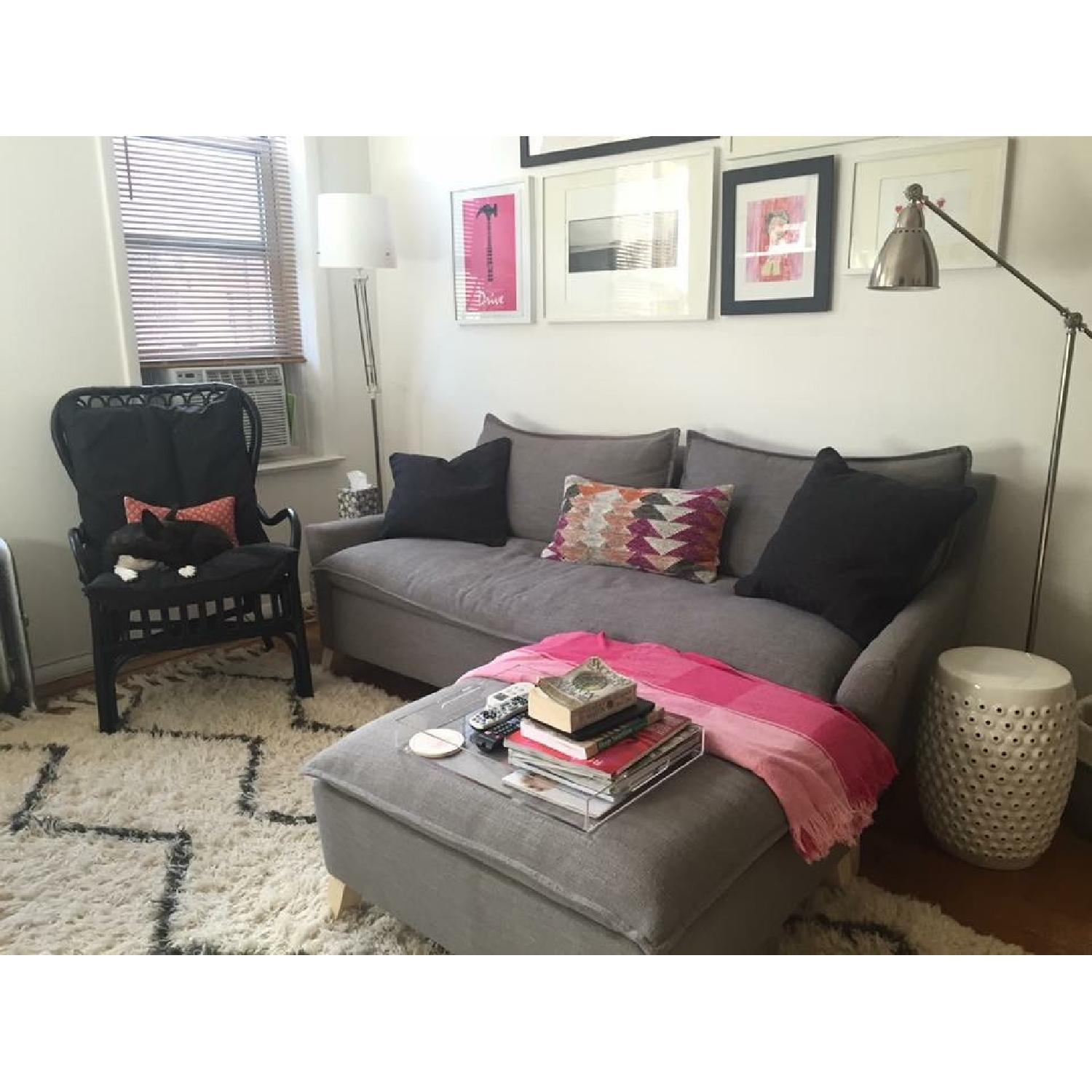 West Elm Bliss Sofa & Ottoman - image-1