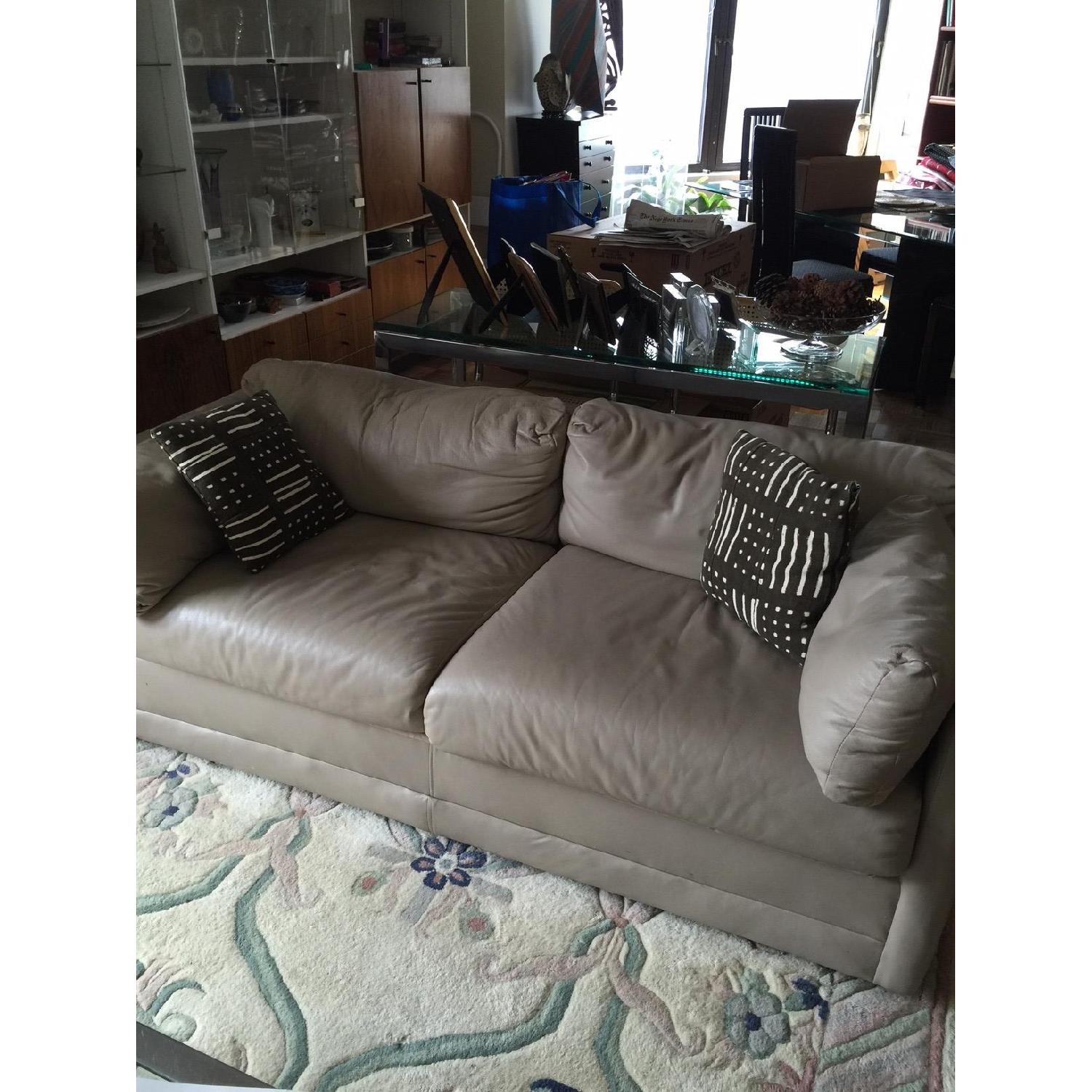 Jennifer Convertibles Taupe Sleeper Sofa - image-1