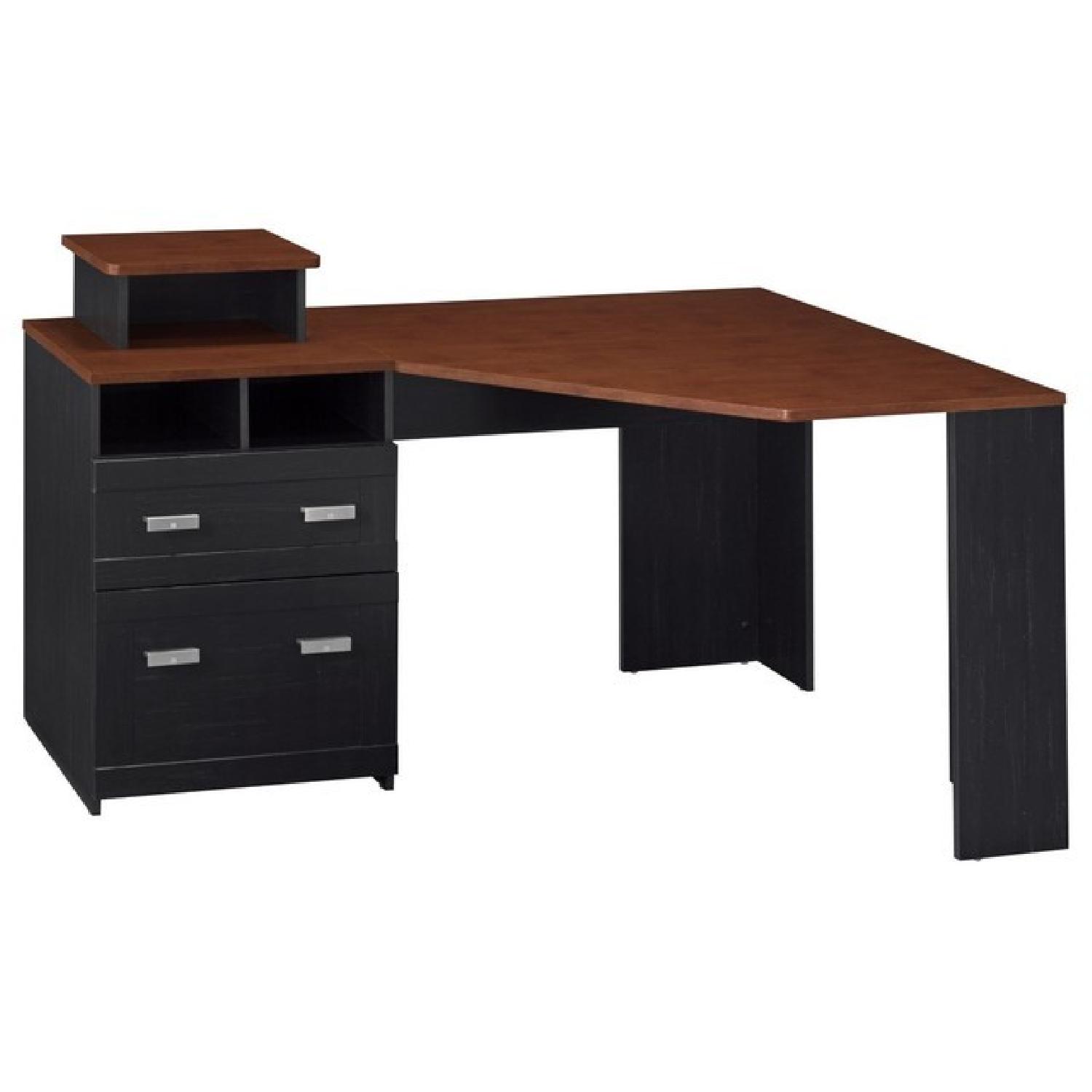 Bush Furniture Wheaton Reversible Corner Desk in Antique Black - image-6