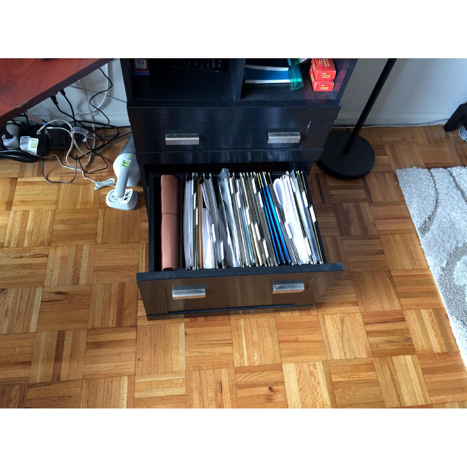 Bush Furniture Wheaton Reversible Corner Desk in Antique Black - image-7