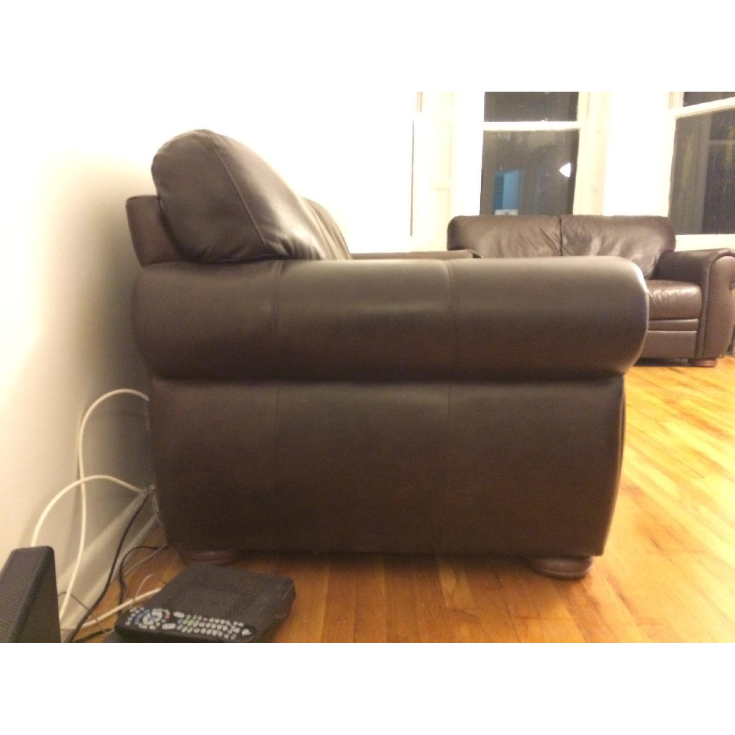 Marsala Leather Sleeper Sofa - image-2