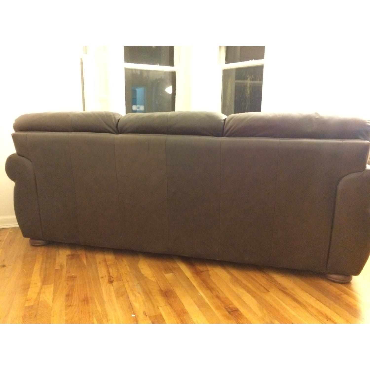 Marsala Leather Sleeper Sofa - image-3