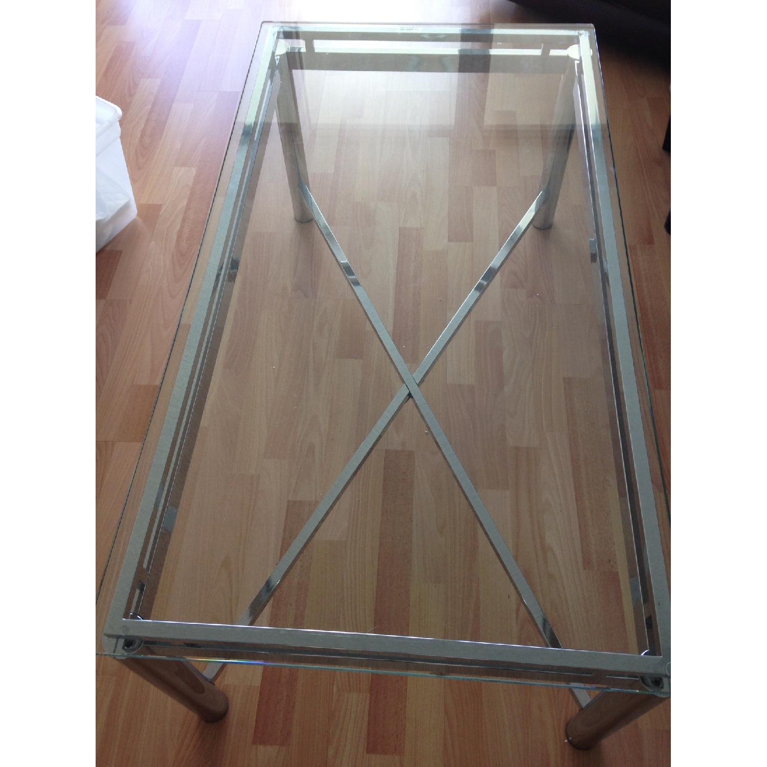 Glass Coffee Table + Side Table - image-2