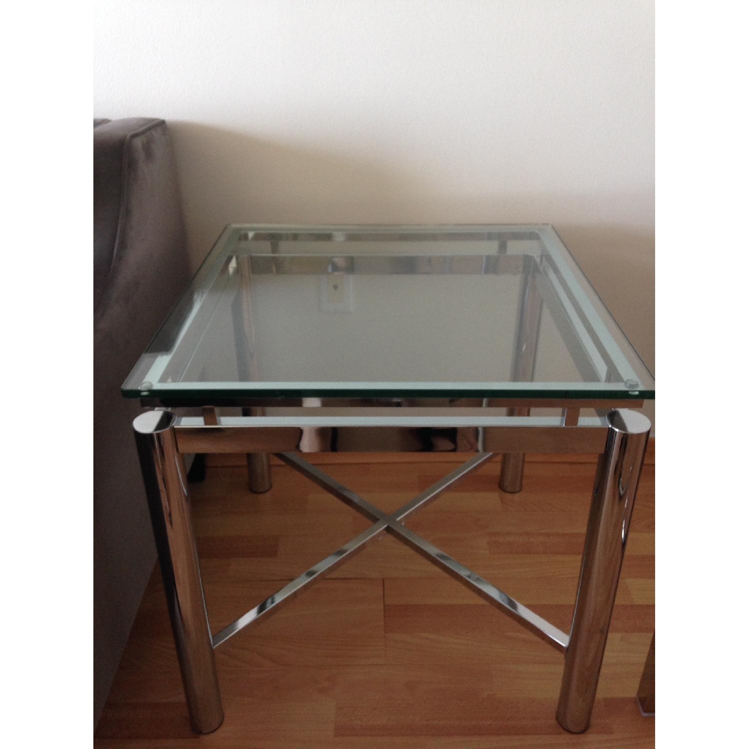Glass Coffee Table + Side Table - image-3