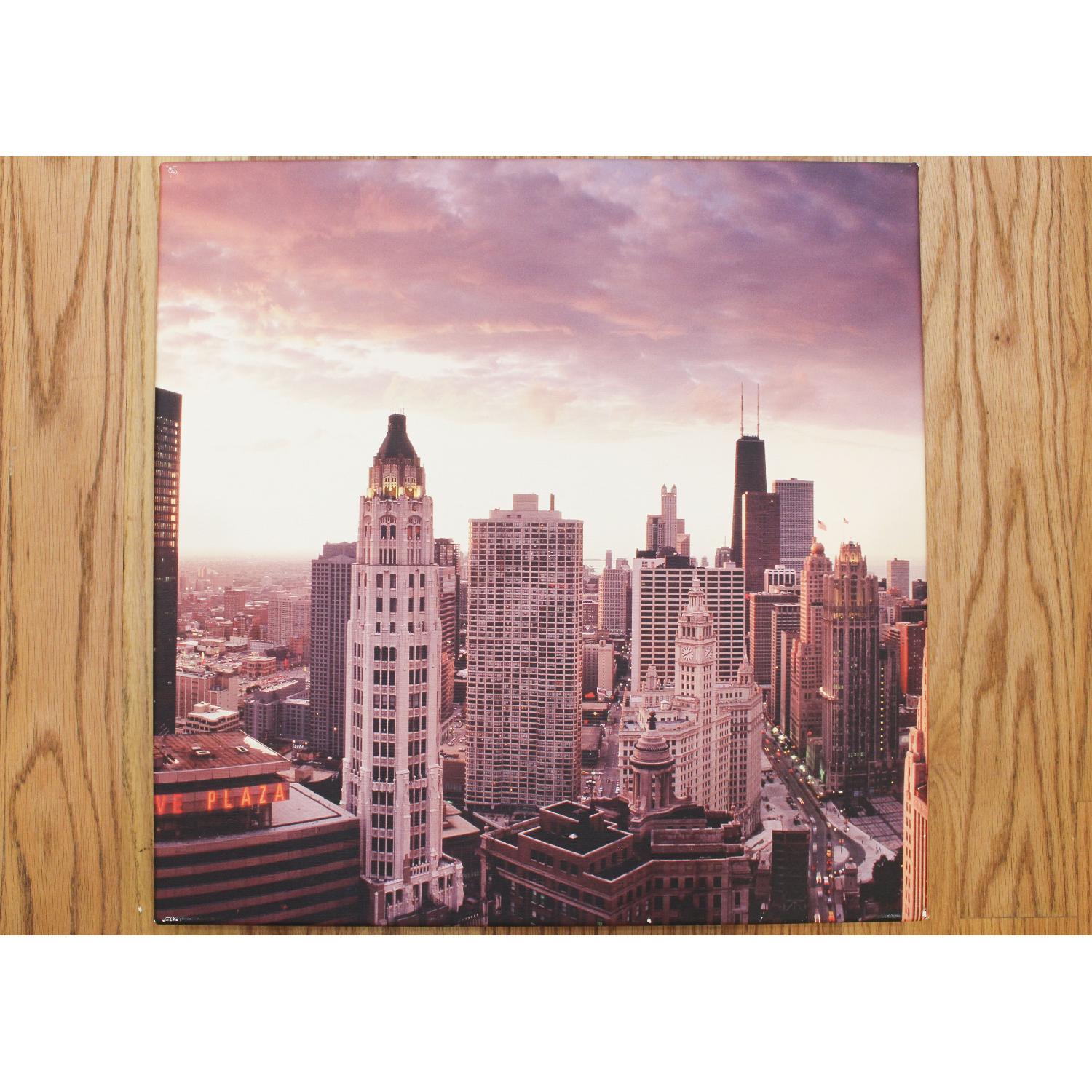 Chicago Skyline 3 Panel Canvas Art - image-2