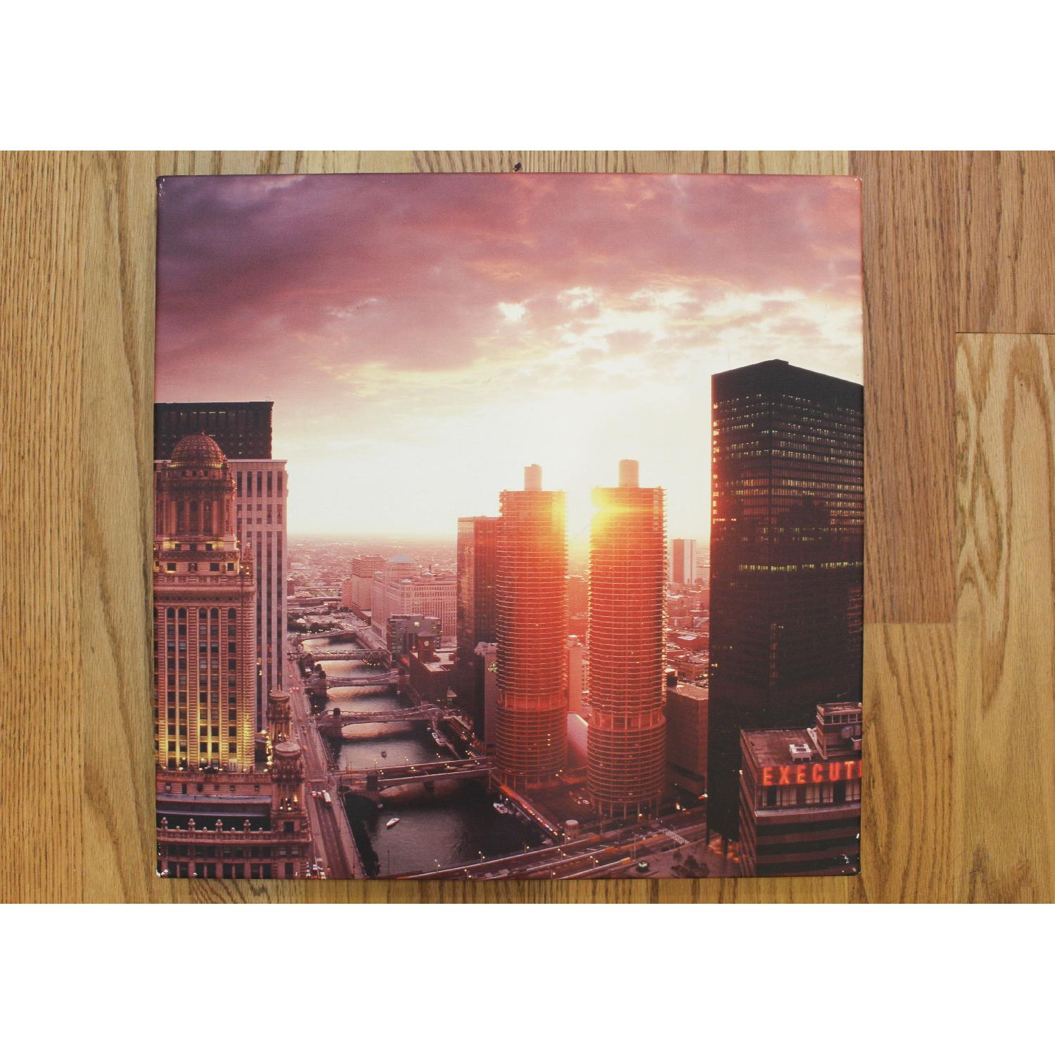 Chicago Skyline 3 Panel Canvas Art - image-3
