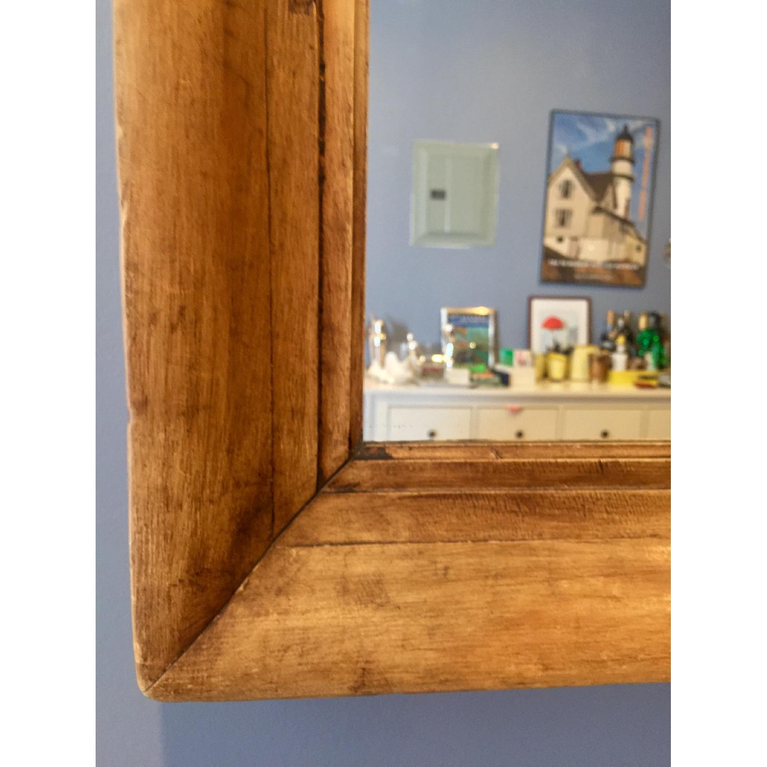 English Antique Wood Wall Mirror - image-1