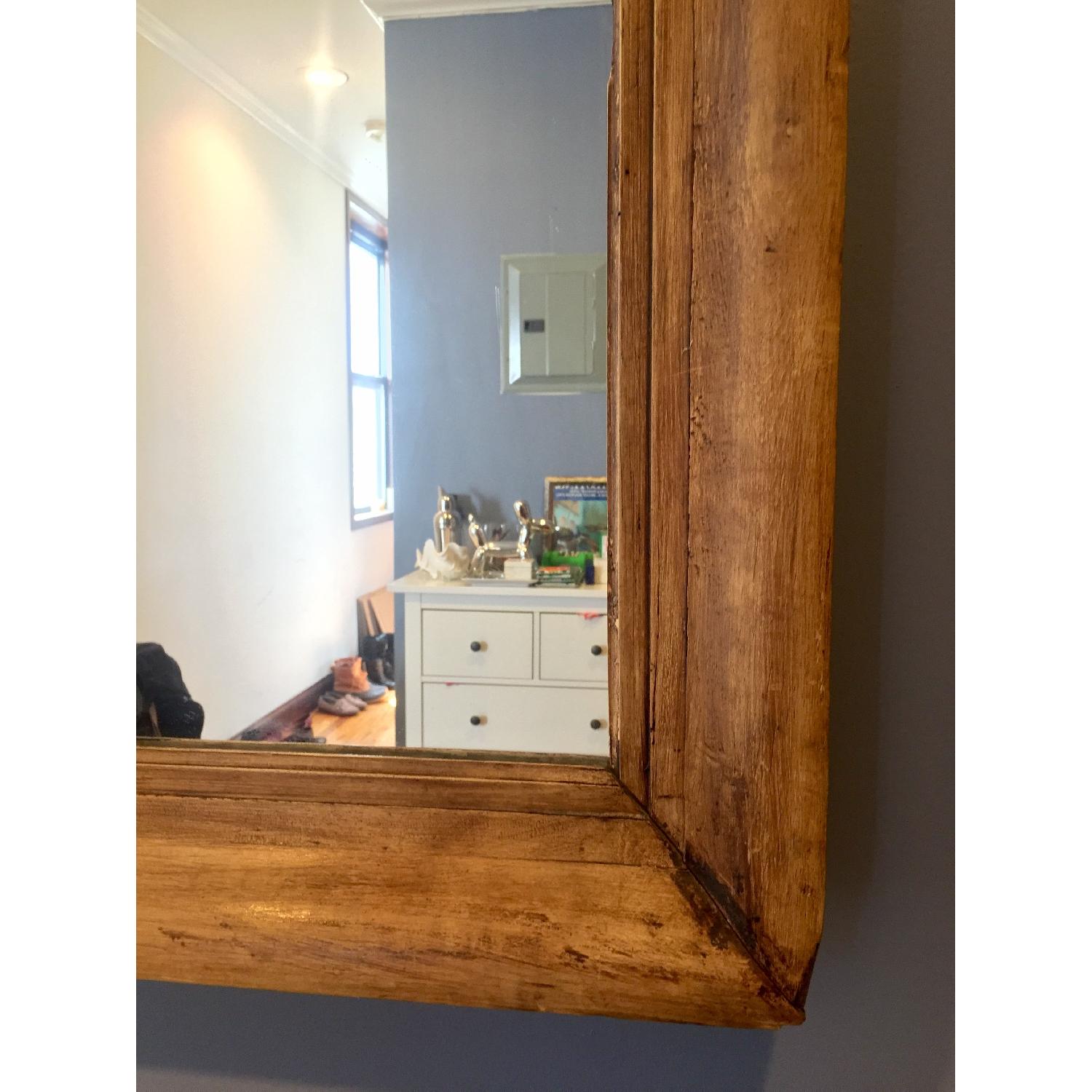 English Antique Wood Wall Mirror - image-5