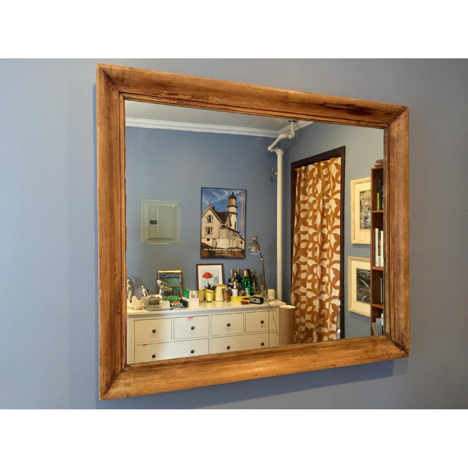 English Antique Wood Wall Mirror - image-6