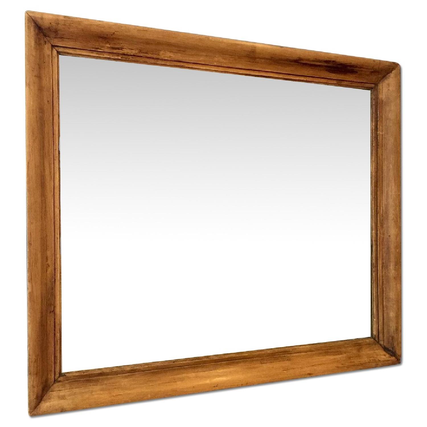 English Antique Wood Wall Mirror - image-0