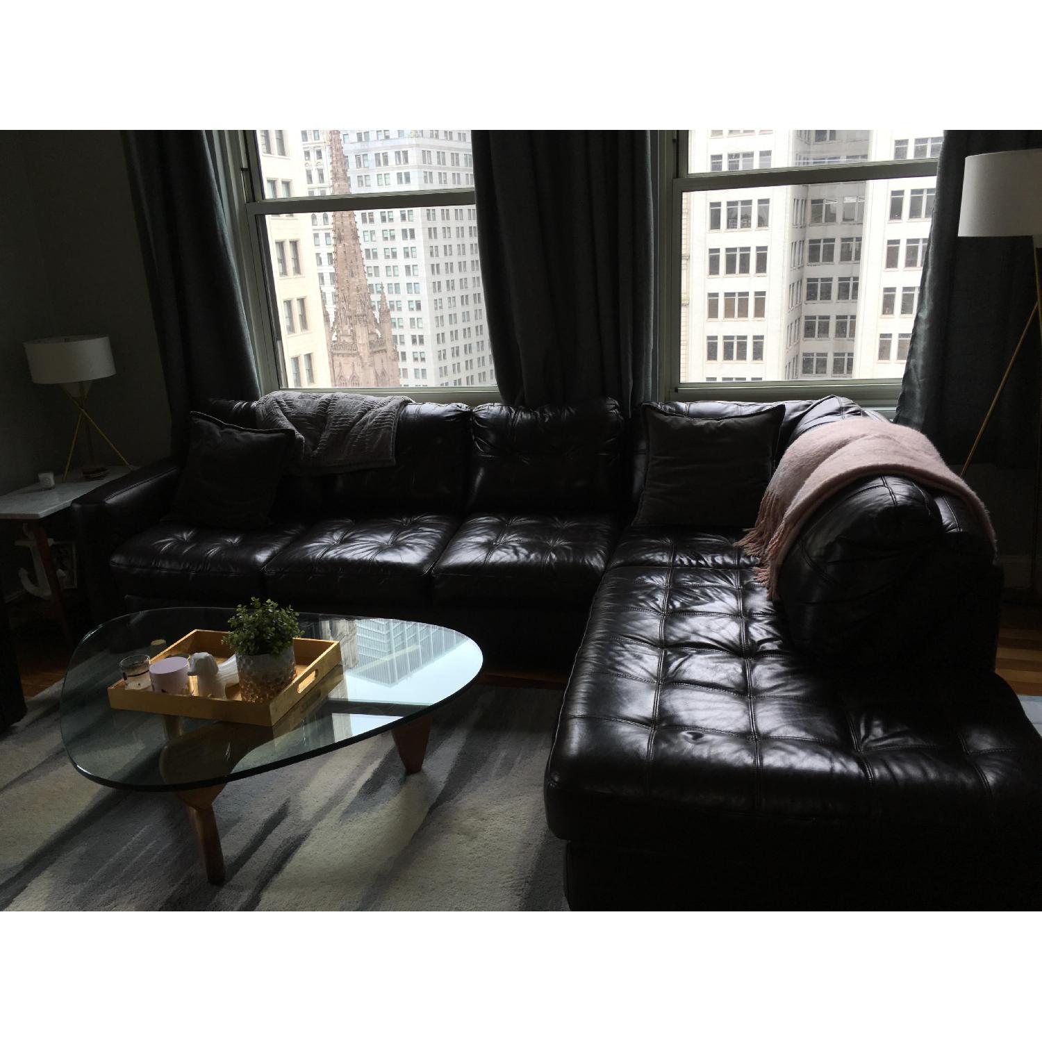 2 Piece Leather Sectional Sofa - image-1