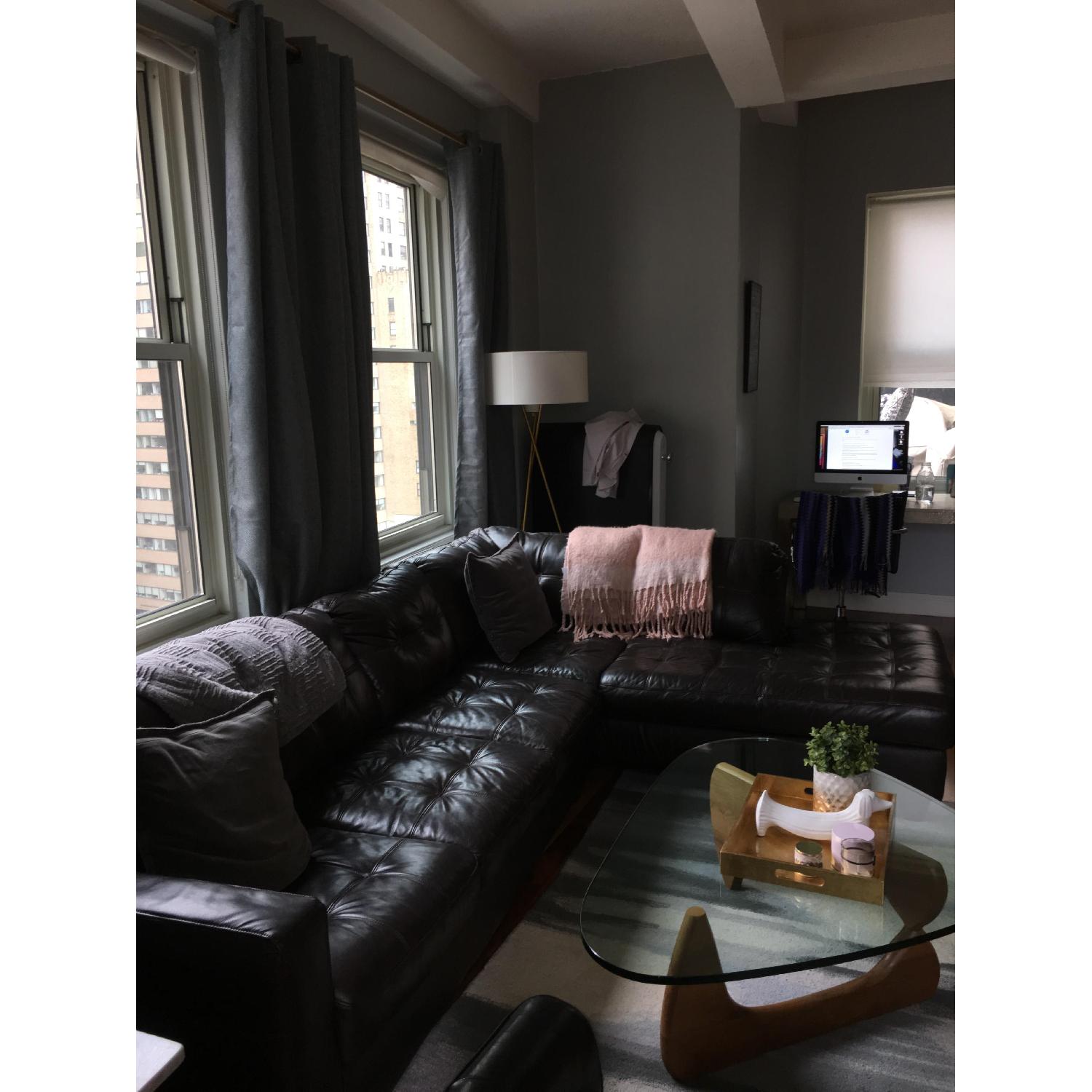 2 Piece Leather Sectional Sofa - image-2