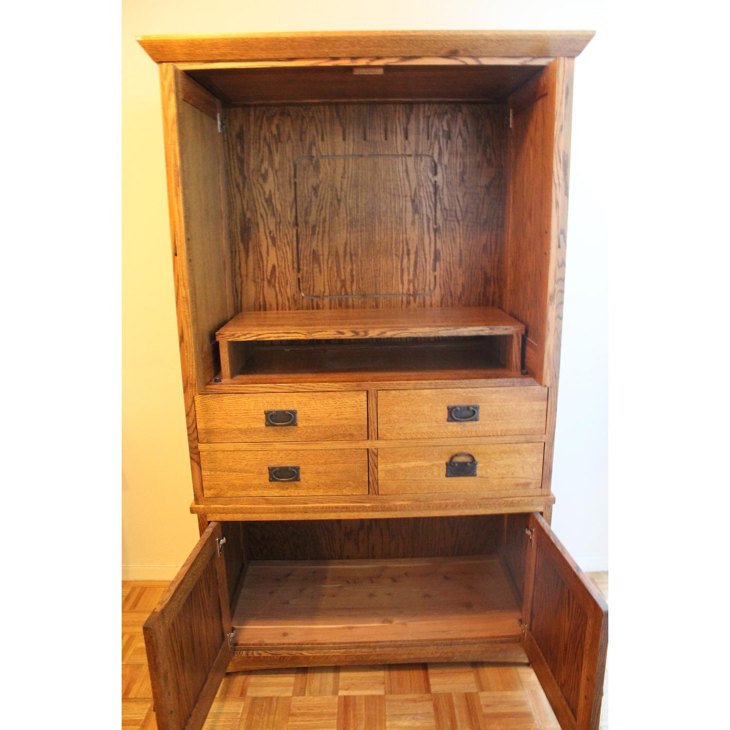 Restoration Hardware Mission Style Media Cabinet by Michaels - AptDeco