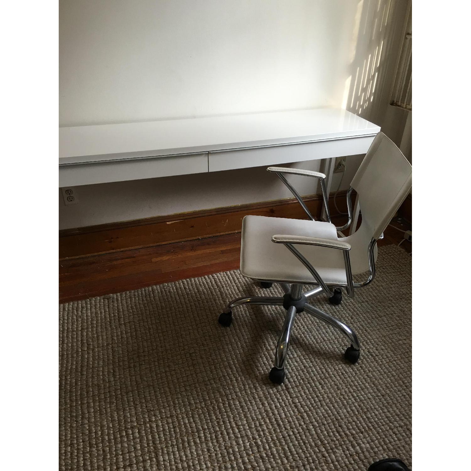 Modern White Office Swivel Chair - image-1