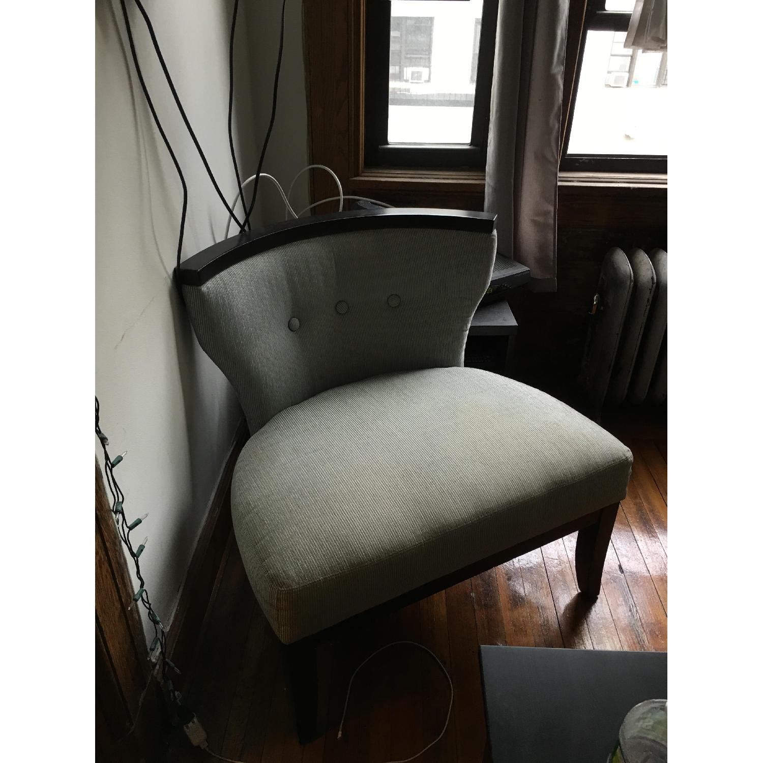 Robbins Egg Blue Grey Lounge Seating Chair - image-1